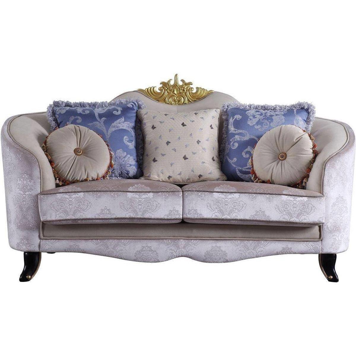 Acme Furniture Sheridan Loveseat in Cream 53946 - Ideal Furniture (Fresno,CA)