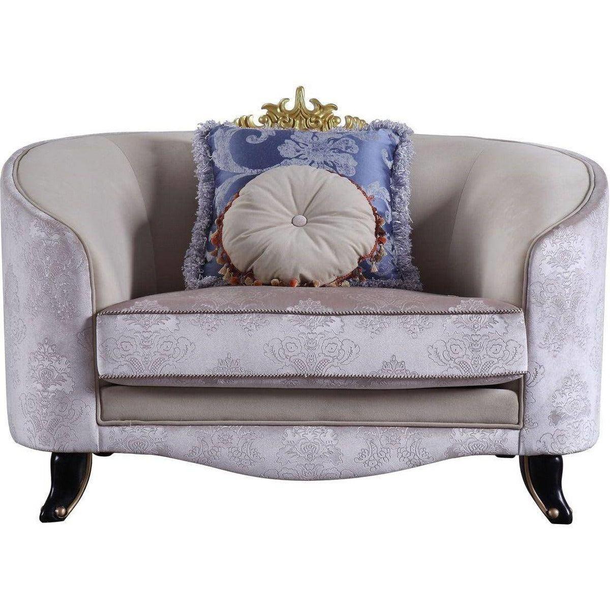 Acme Furniture Sheridan Chair in Cream 53947 - Ideal Furniture (Fresno,CA)