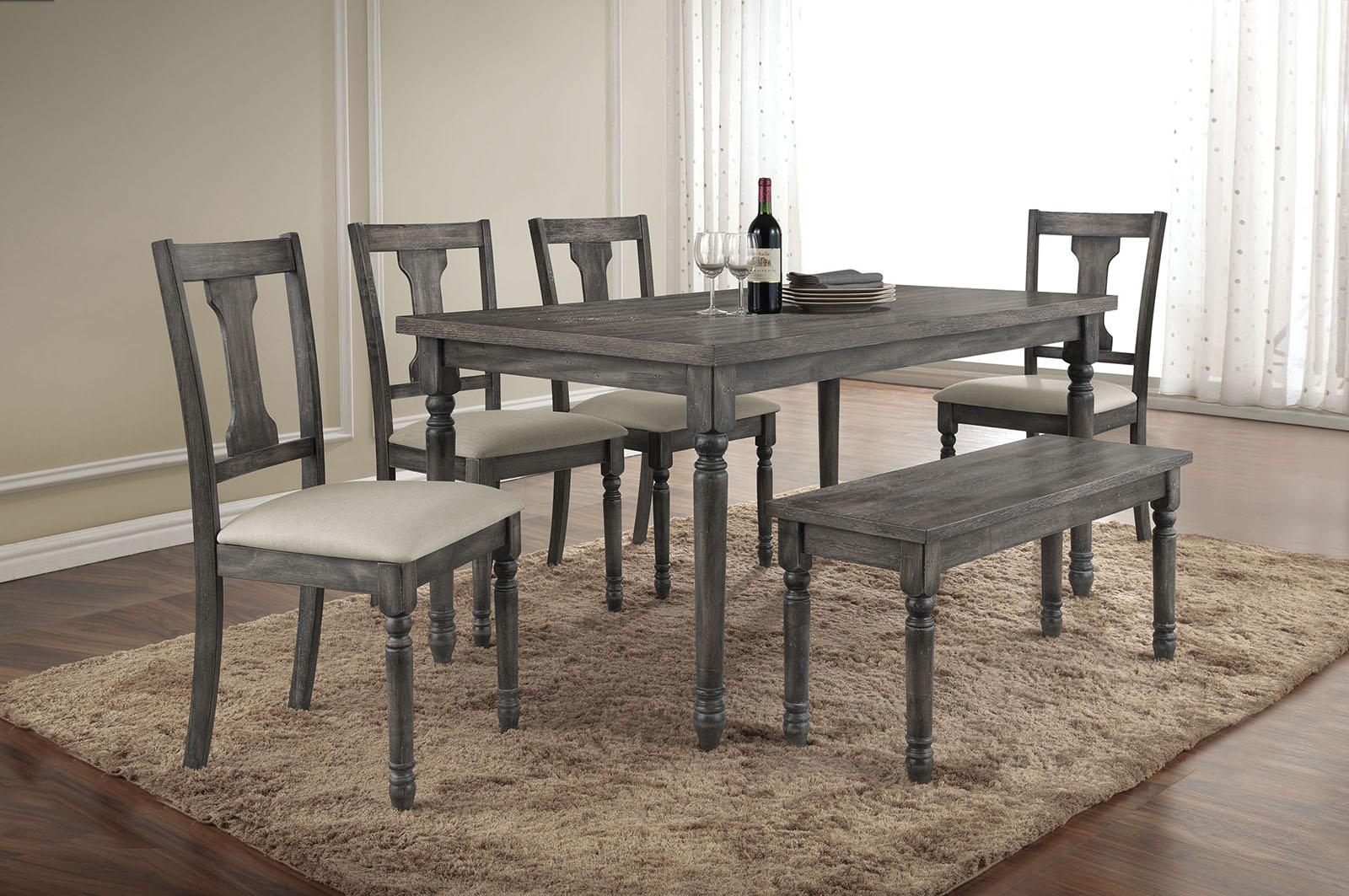 Acme Furniture Wallace Bench in Weathered Gray 71438 - Ideal Furniture (Fresno,CA)
