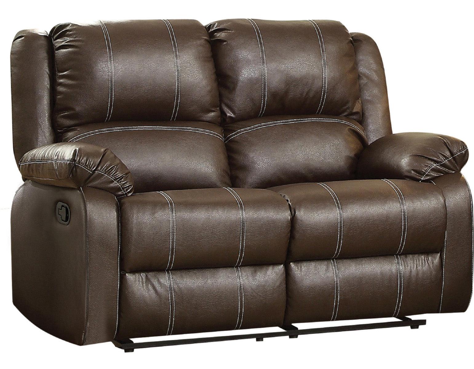 Acme Furniture Zuriel Motion Loveseat in Brown 52281 - Ideal Furniture (Fresno,CA)