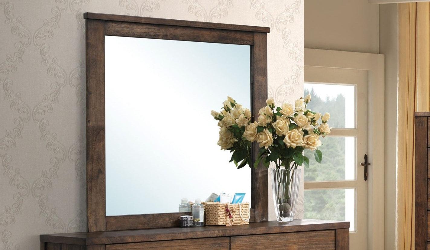 Acme Merrilee Landscape Mirror in Oak 21684 - Ideal Furniture (Fresno,CA)
