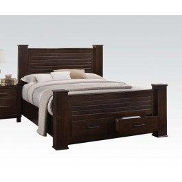 Acme Panang Queen Bed w/ Storage in Mahogany 23370Q - Ideal Furniture (Fresno,CA)