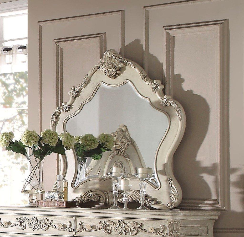 Acme Ragenardus Mirror in Antique White 27014 - Ideal Furniture (Fresno,CA)
