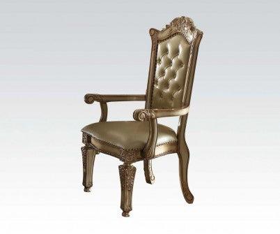 Acme Vendome Arm Chair (Set of 2) in Gold Patina 63004 - Ideal Furniture (Fresno,CA)