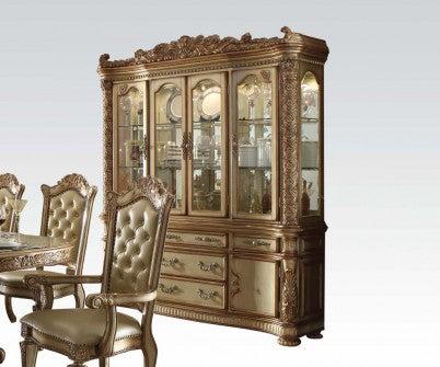 Acme Vendome Buffet and Hutch in Gold Patina 63005 - Ideal Furniture (Fresno,CA)