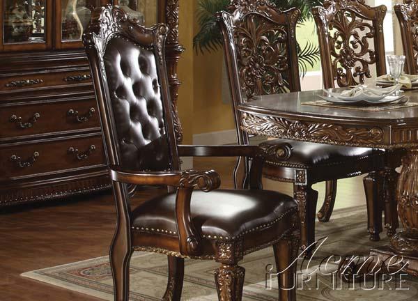 Acme Vendome Cherry Finish Arm Chair (Set of 2) 60004A - Ideal Furniture (Fresno,CA)