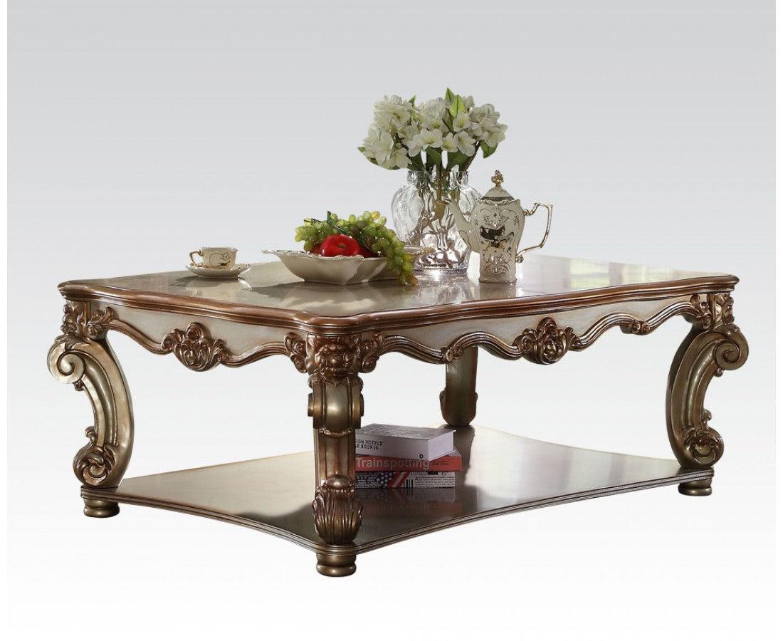 Acme Vendome Coffee Table in Gold Patina 83000 - Ideal Furniture (Fresno,CA)