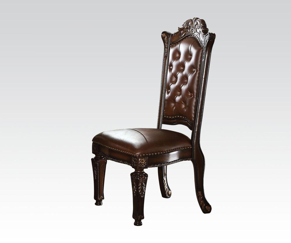 Acme Vendome Dining Side Chair with Leather-Like Uphostery (Set of 2) 62004 - Ideal Furniture (Fresno,CA)