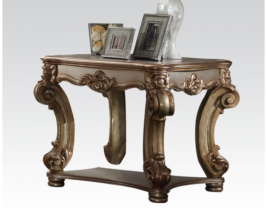 Acme Vendome End Table in Gold Patina 83001 - Ideal Furniture (Fresno,CA)