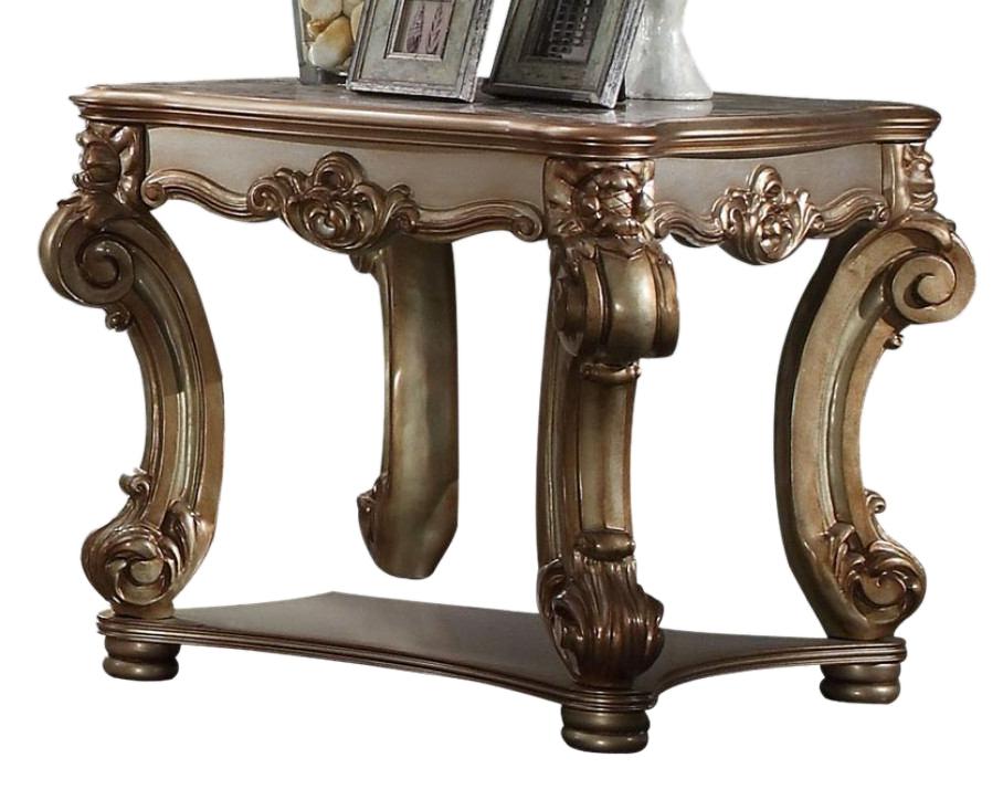 Acme Vendome End Table in Gold Patina 83121 - Ideal Furniture (Fresno,CA)