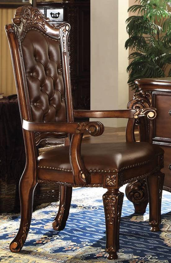 Acme Vendome Office Arm Chair in Cherry 92126 - Ideal Furniture (Fresno,CA)