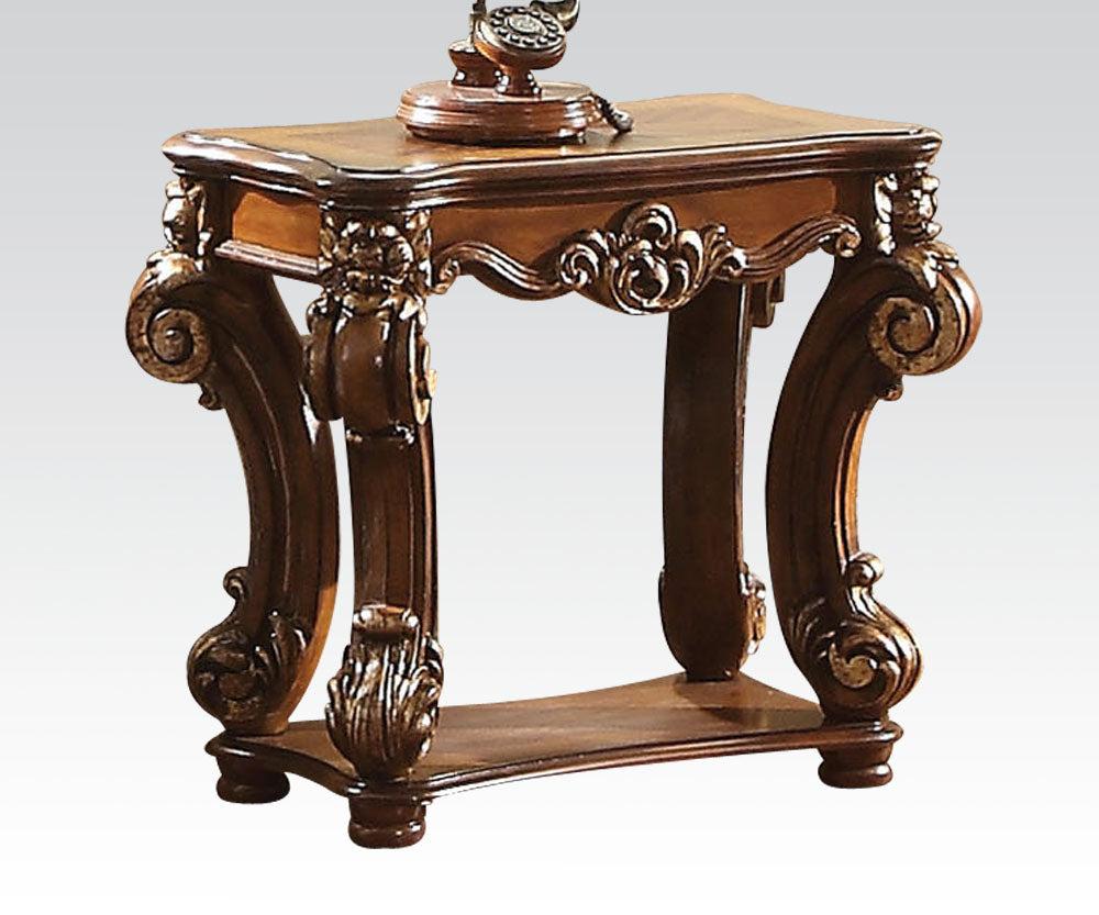Acme Vendome Side Table in Cherry 82003 - Ideal Furniture (Fresno,CA)