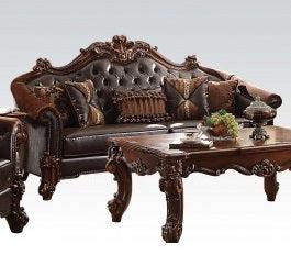 Acme Vendome Sofa in Cherry 53130 - Ideal Furniture (Fresno,CA)