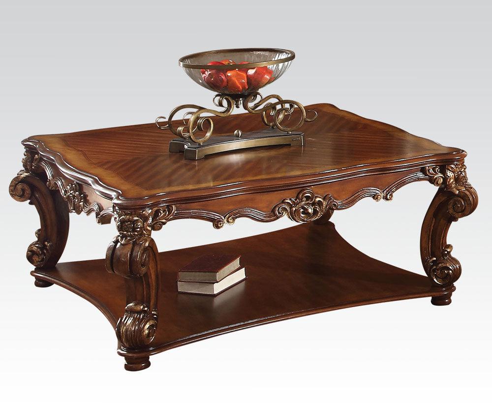 Acme Vendome Square Coffee Table in Cherry 82002 - Ideal Furniture (Fresno,CA)