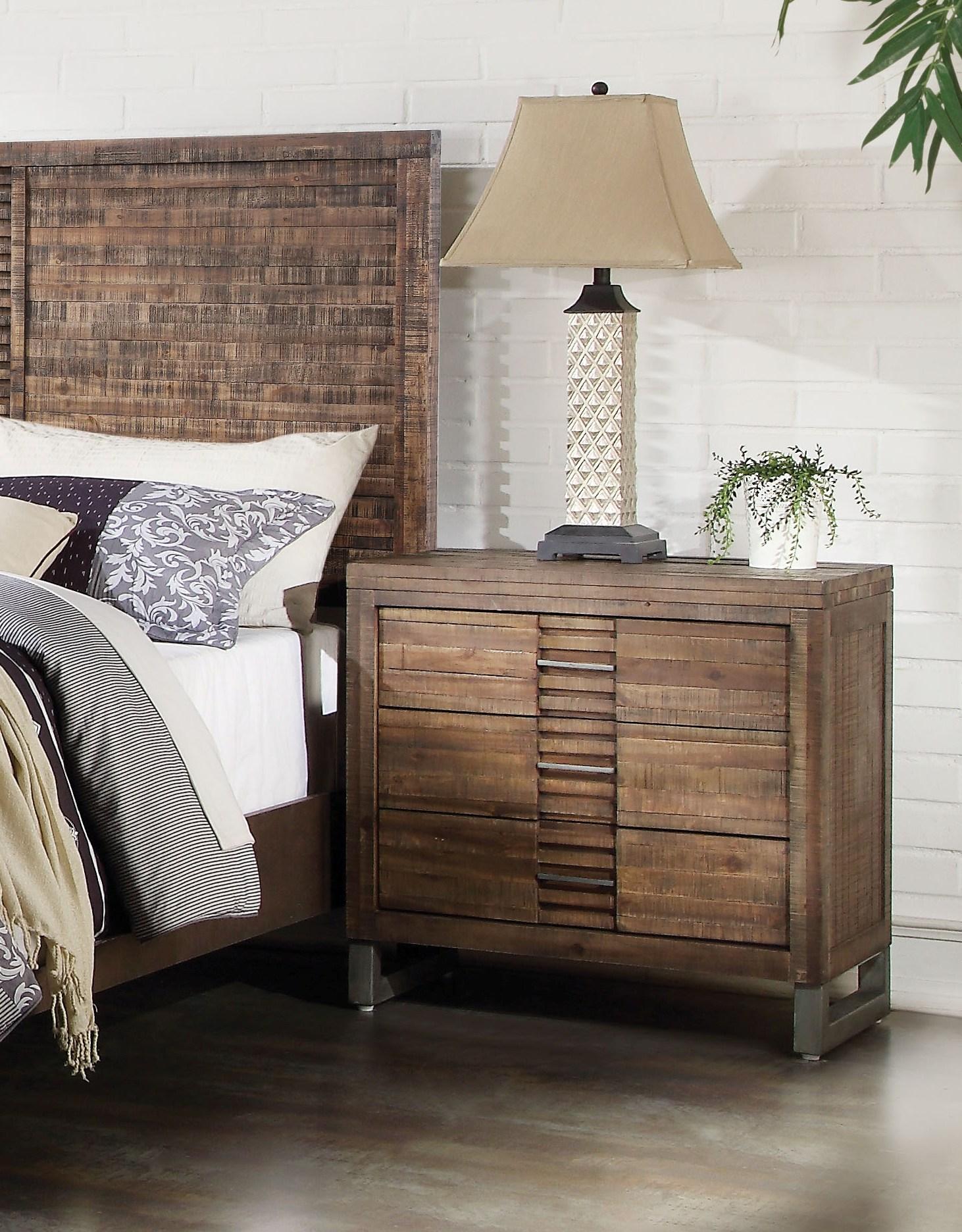 Andria Reclaimed Oak Nightstand - Ideal Furniture (Fresno,CA)