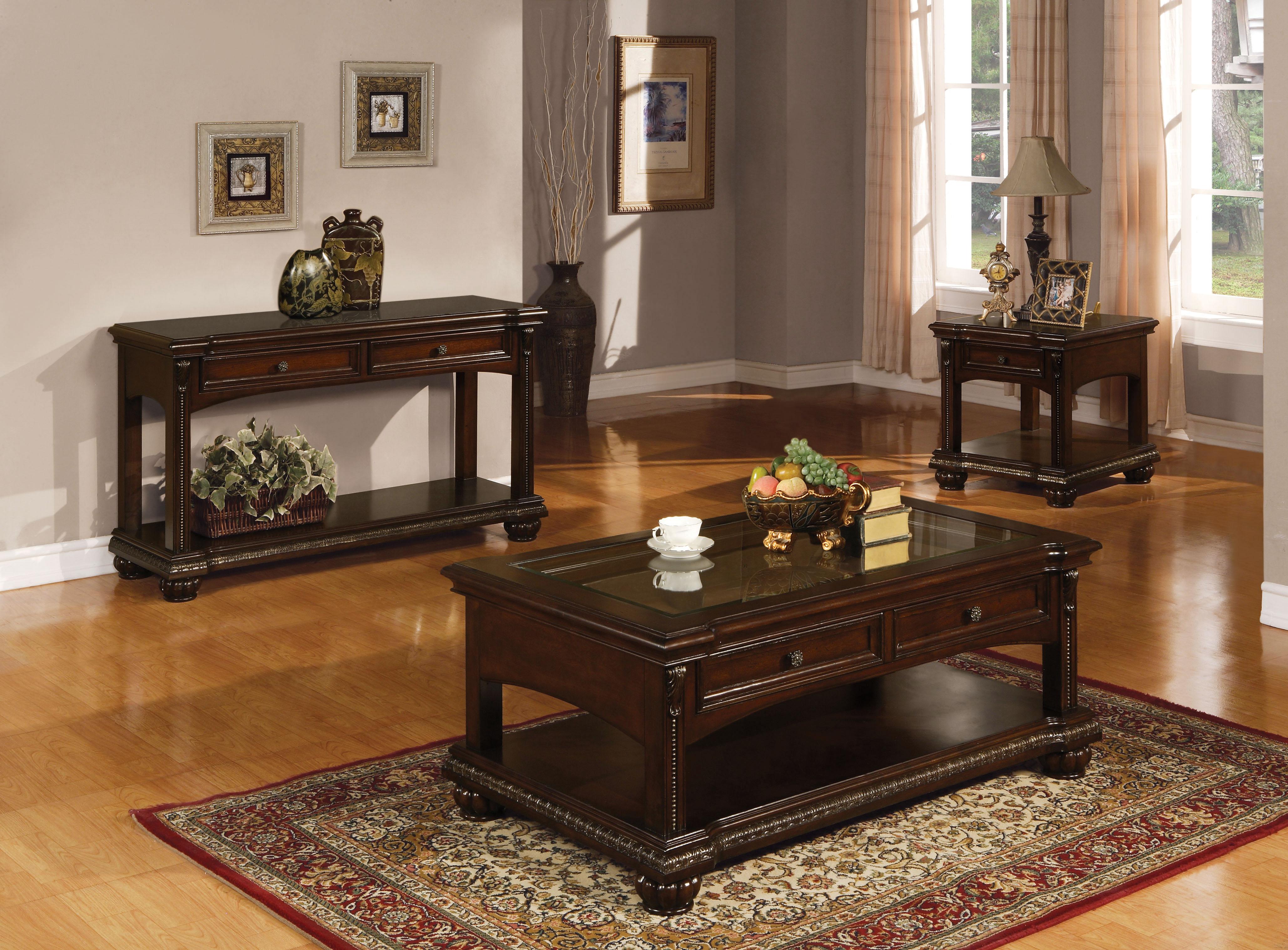 Anondale Cherry Coffee Table - Ideal Furniture (Fresno,CA)