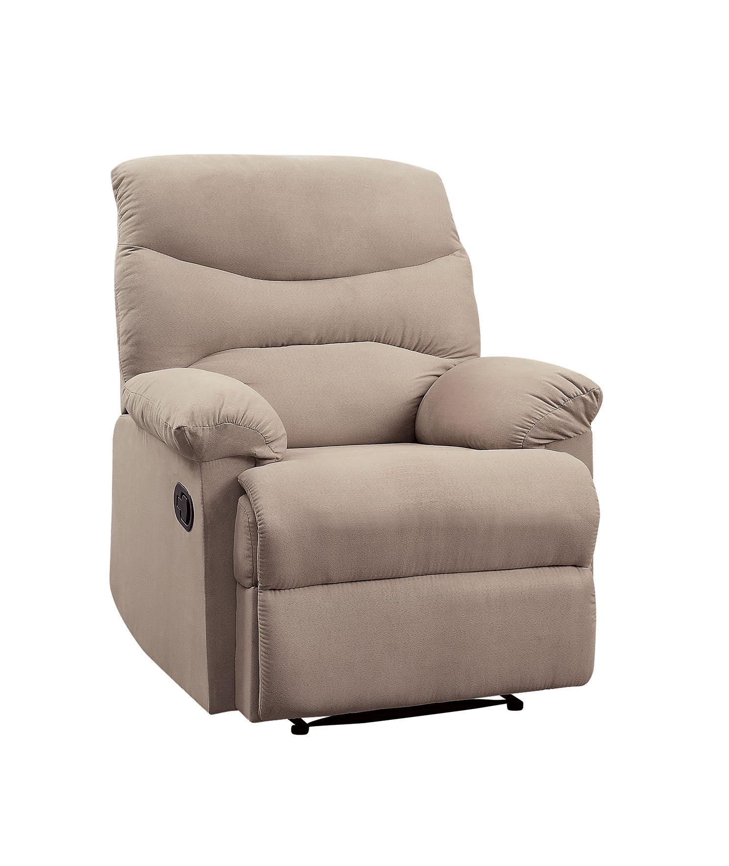 Arcadia Beige Woven Fabric Recliner (Motion) - Ideal Furniture (Fresno,CA)