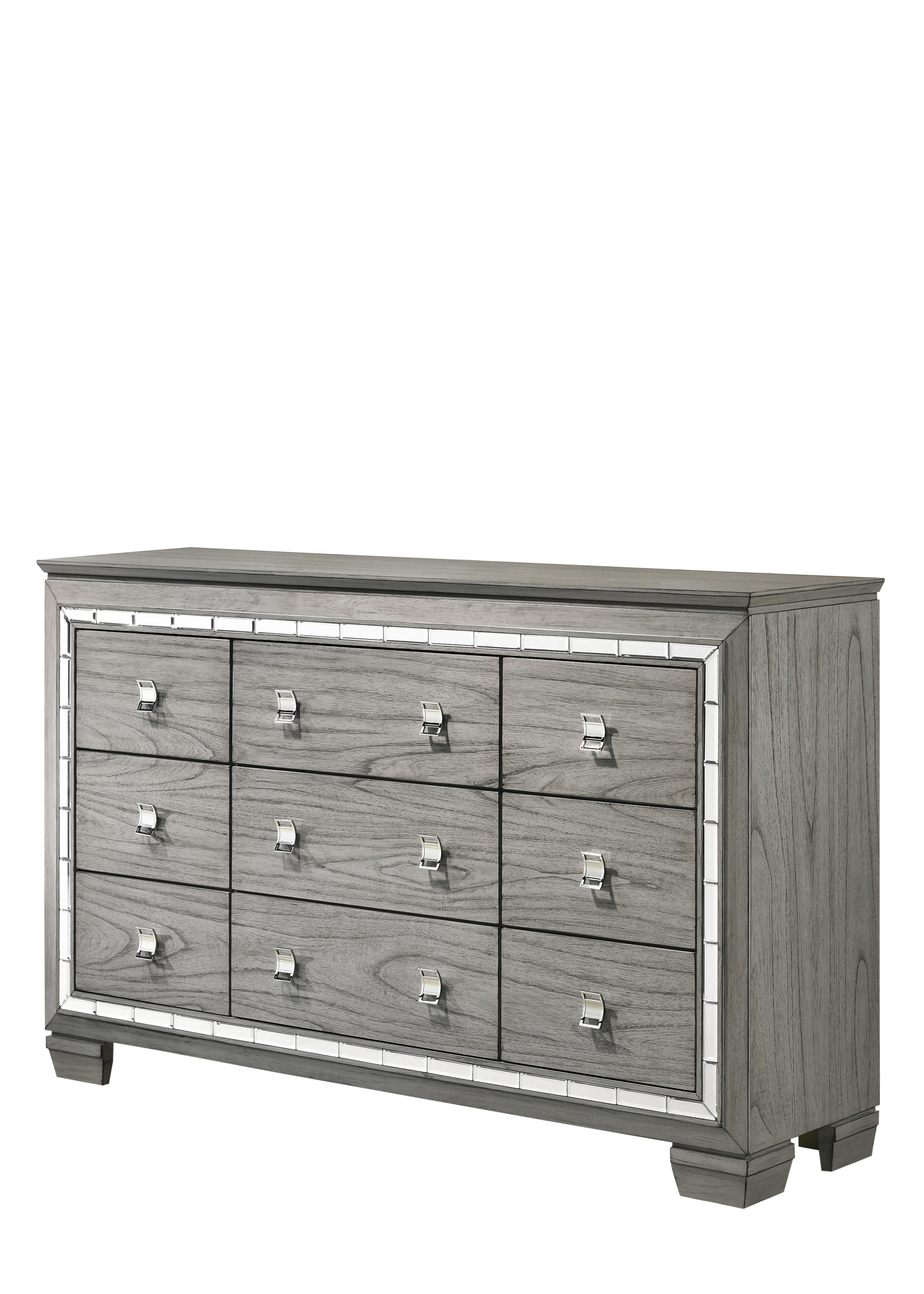 Antares Light Gray Oak Dresser - Ideal Furniture (Fresno,CA)
