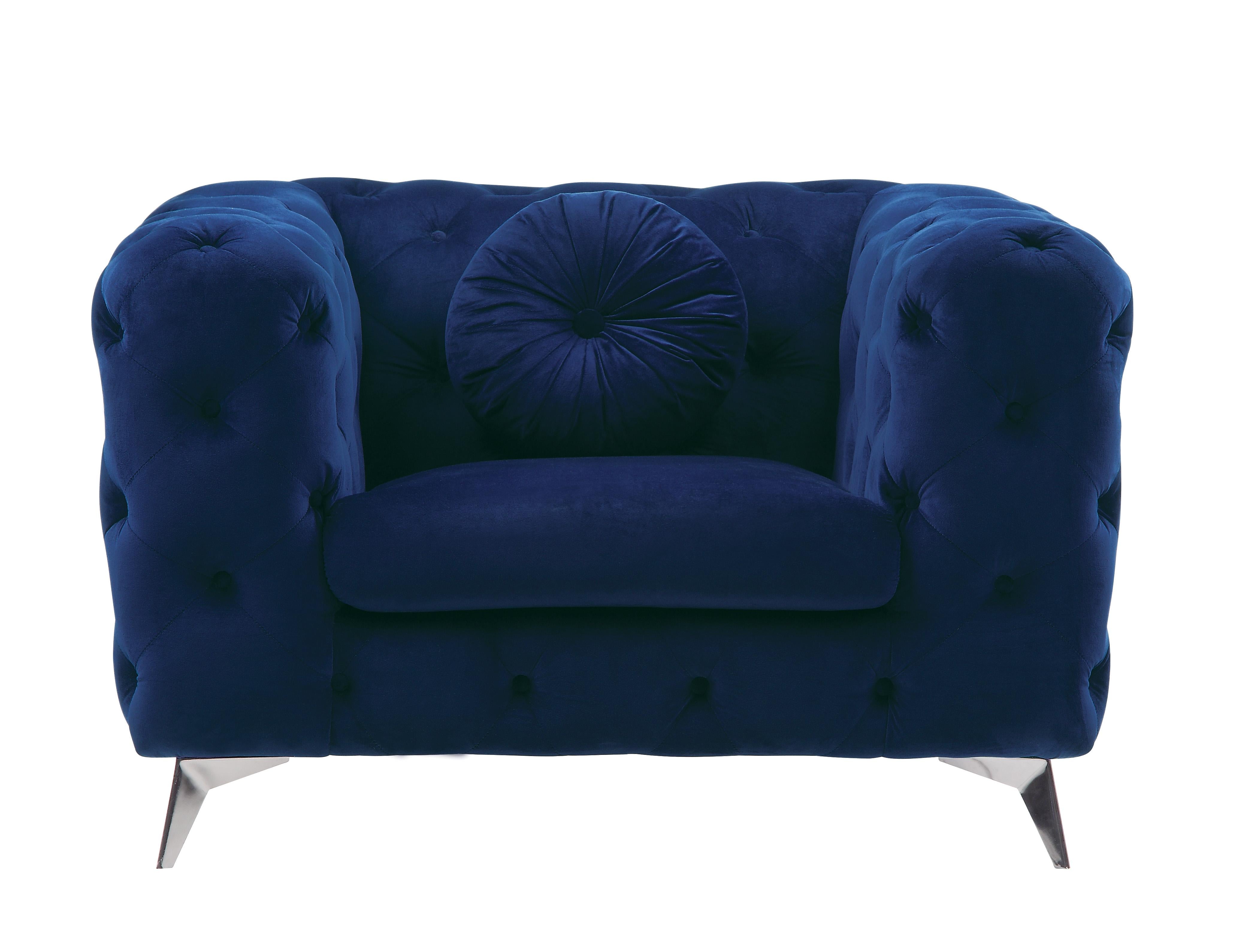 Atronia Blue Fabric Chair - Ideal Furniture (Fresno,CA)