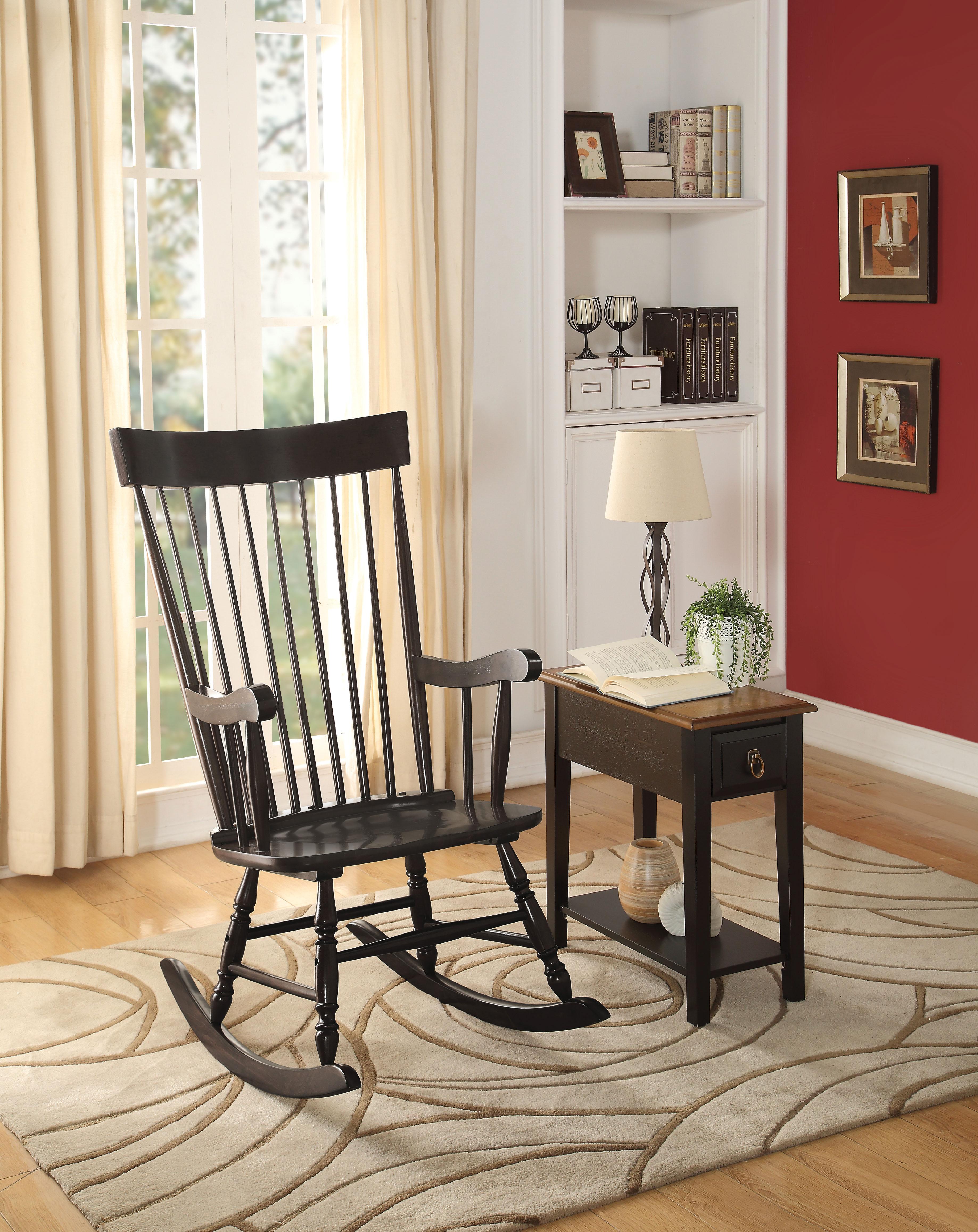 Arlo Black Rocking Chair - Ideal Furniture (Fresno,CA)