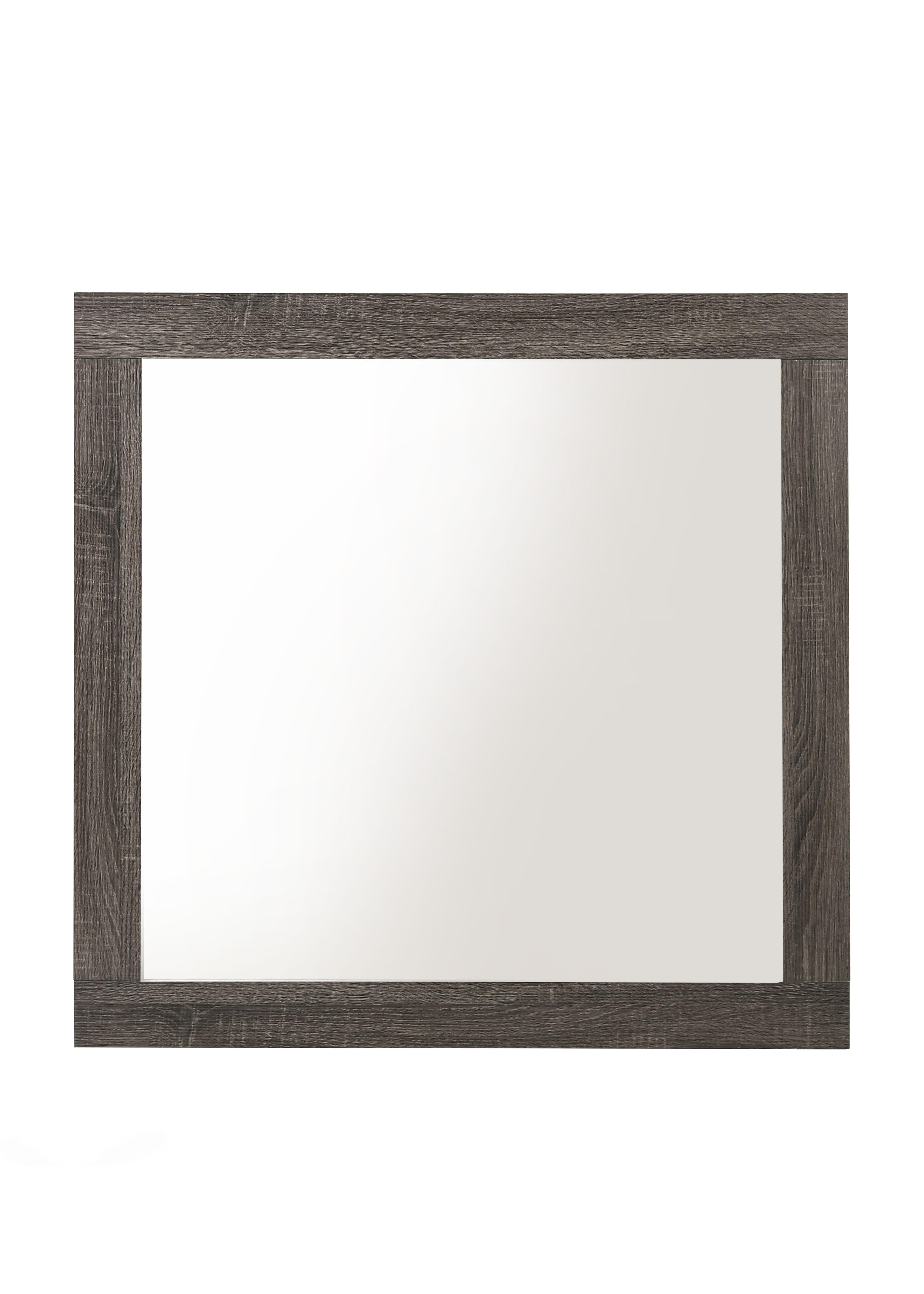 Avantika Rustic Gray Oak Mirror - Ideal Furniture (Fresno,CA)