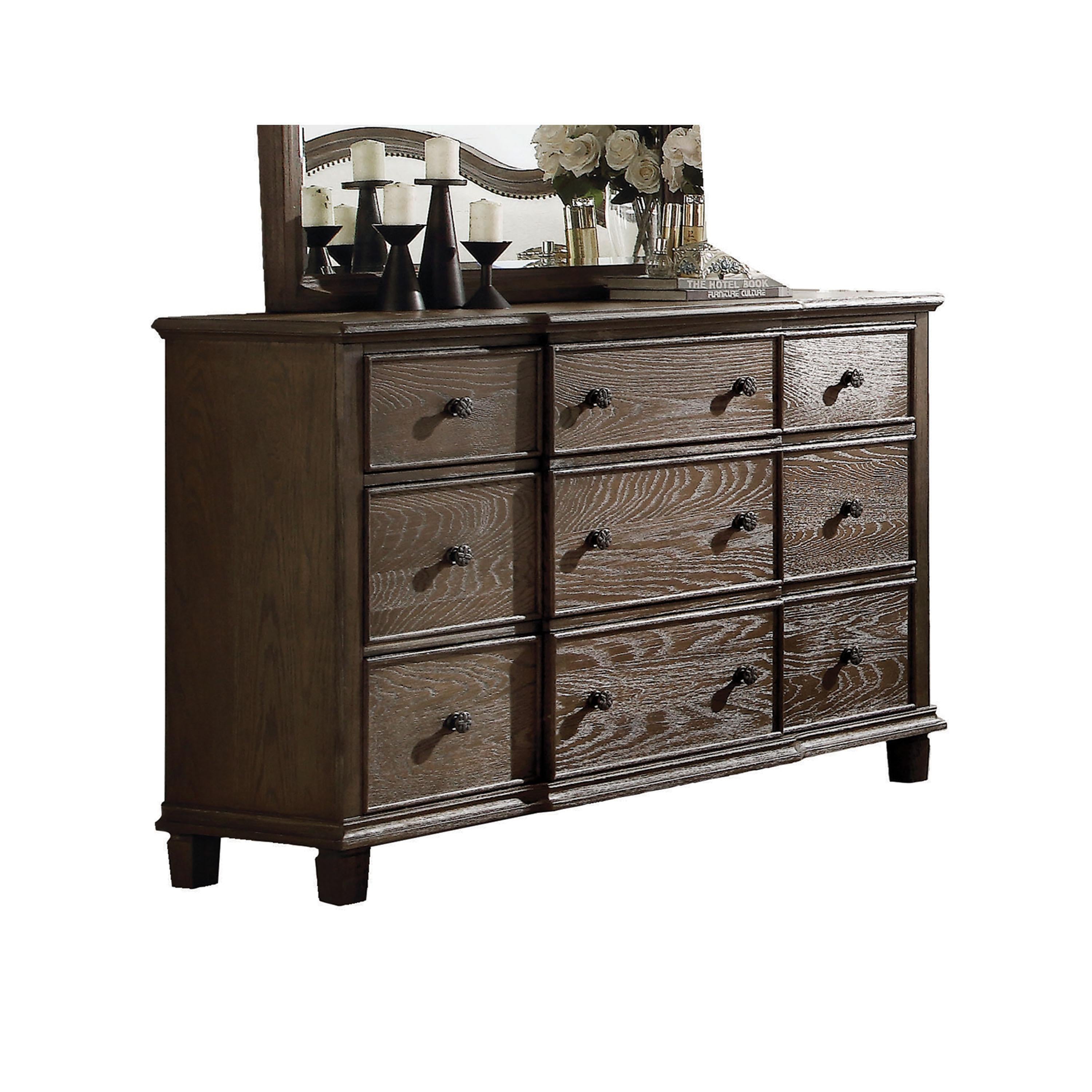 Baudouin Weathered Oak Dresser - Ideal Furniture (Fresno,CA)