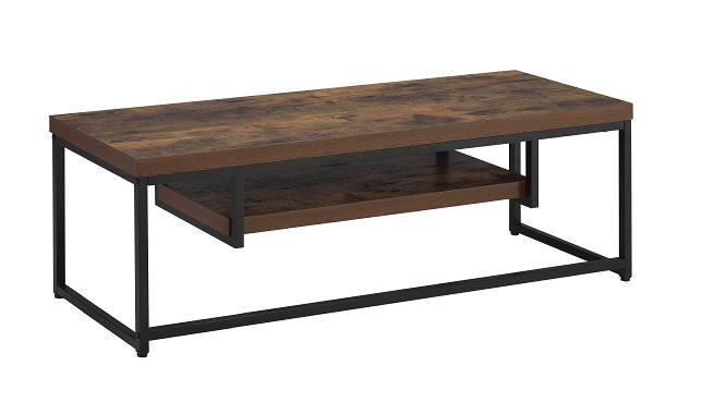 Bob Weathered Oak & Black TV Stand - Ideal Furniture (Fresno,CA)
