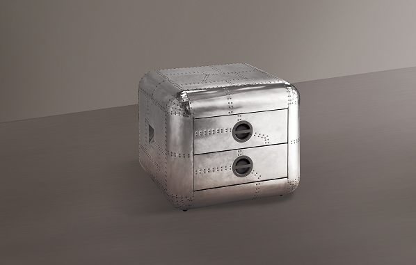 Brancaster Aluminum End Table - Ideal Furniture (Fresno,CA)