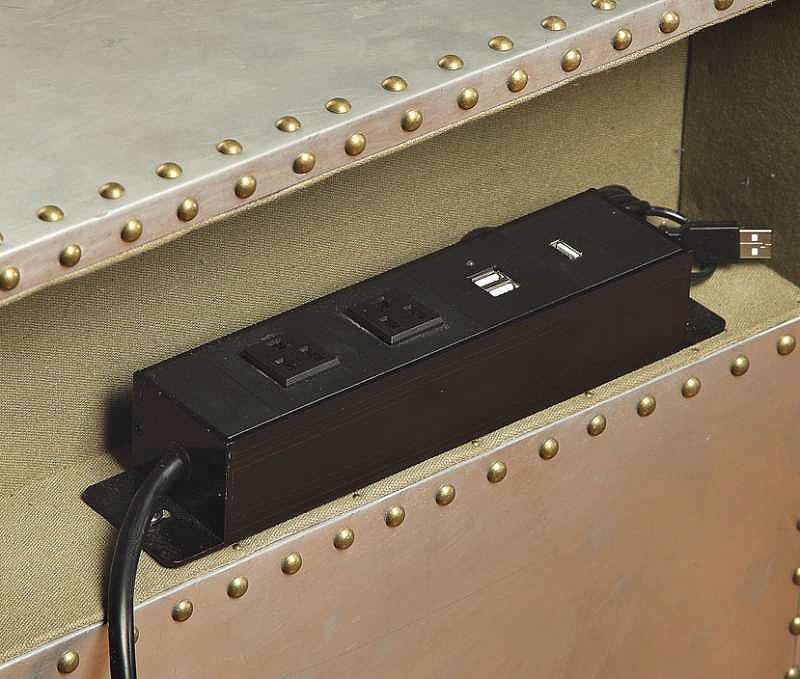 Brancaster Aluminum Nightstand - Ideal Furniture (Fresno,CA)