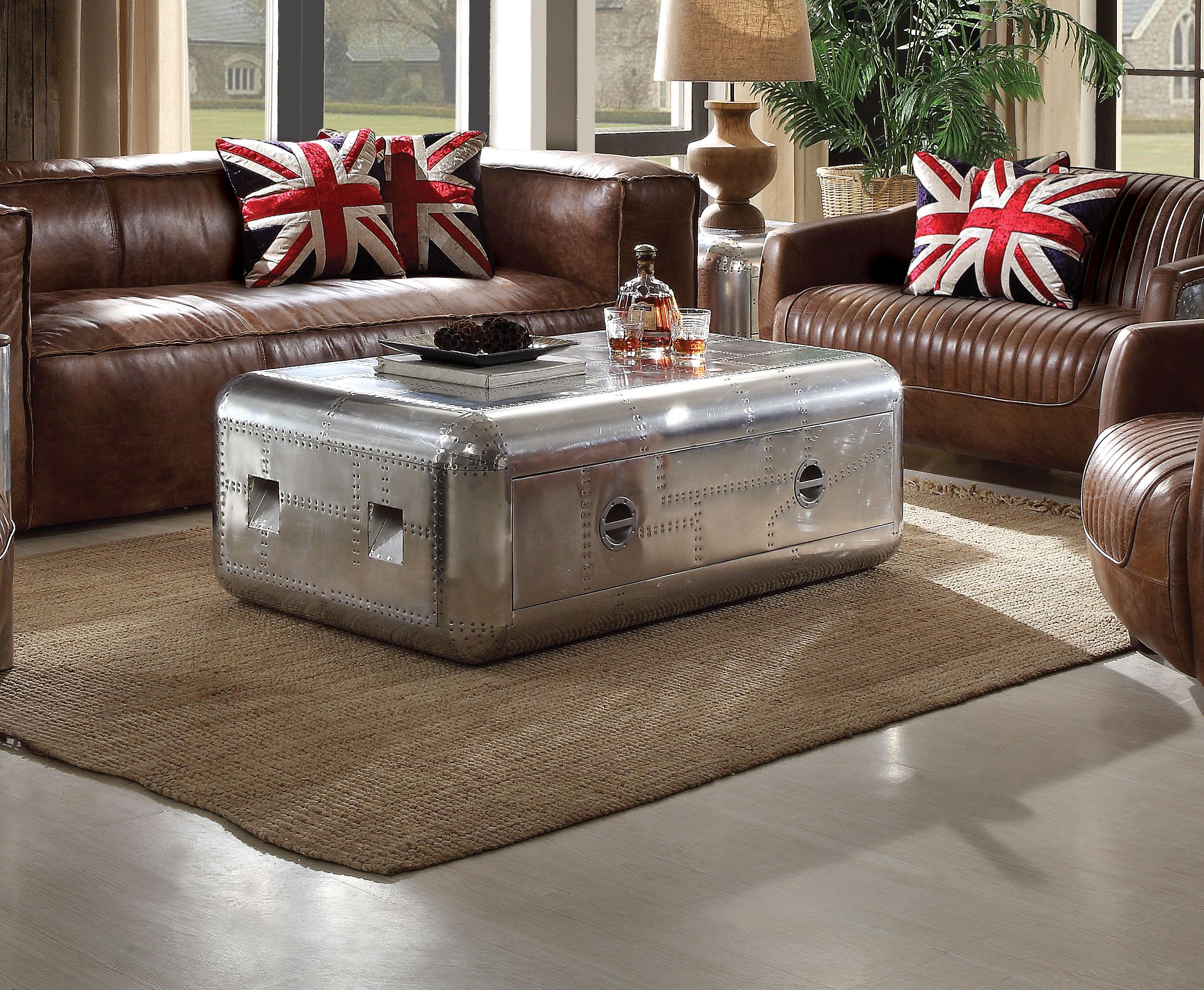 Brancaster Aluminum Coffee Table - Ideal Furniture (Fresno,CA)