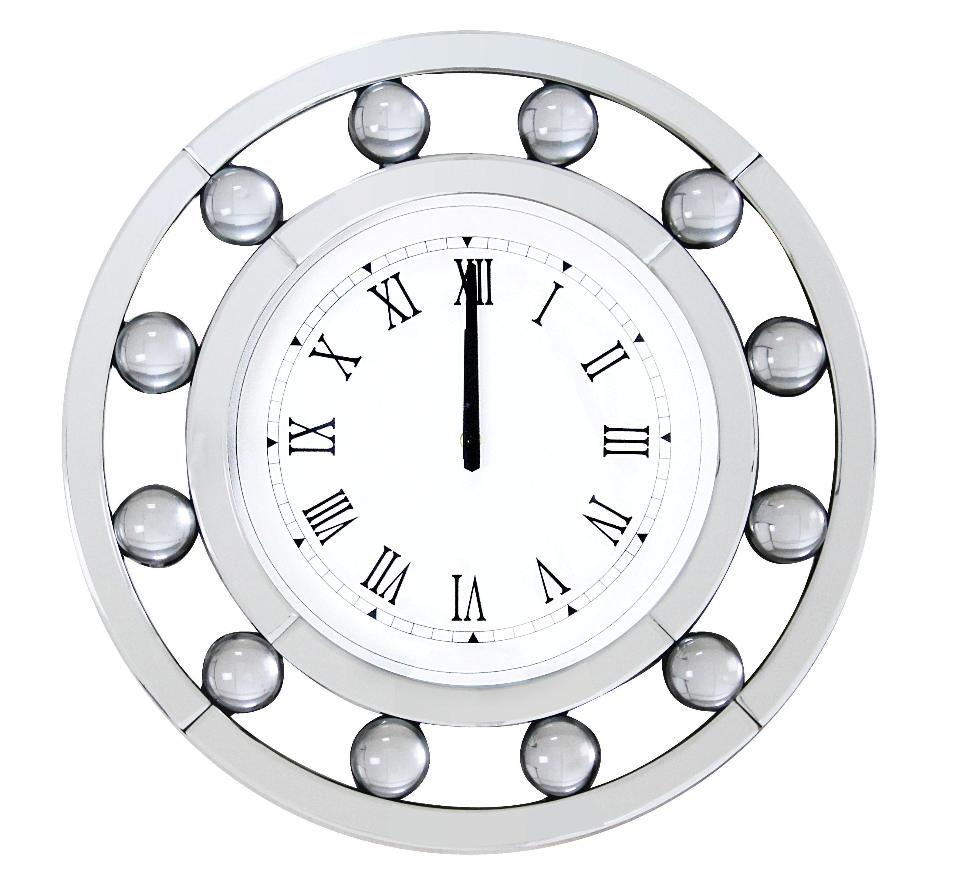 Boffa Mirrored Wall Clock - Ideal Furniture (Fresno,CA)