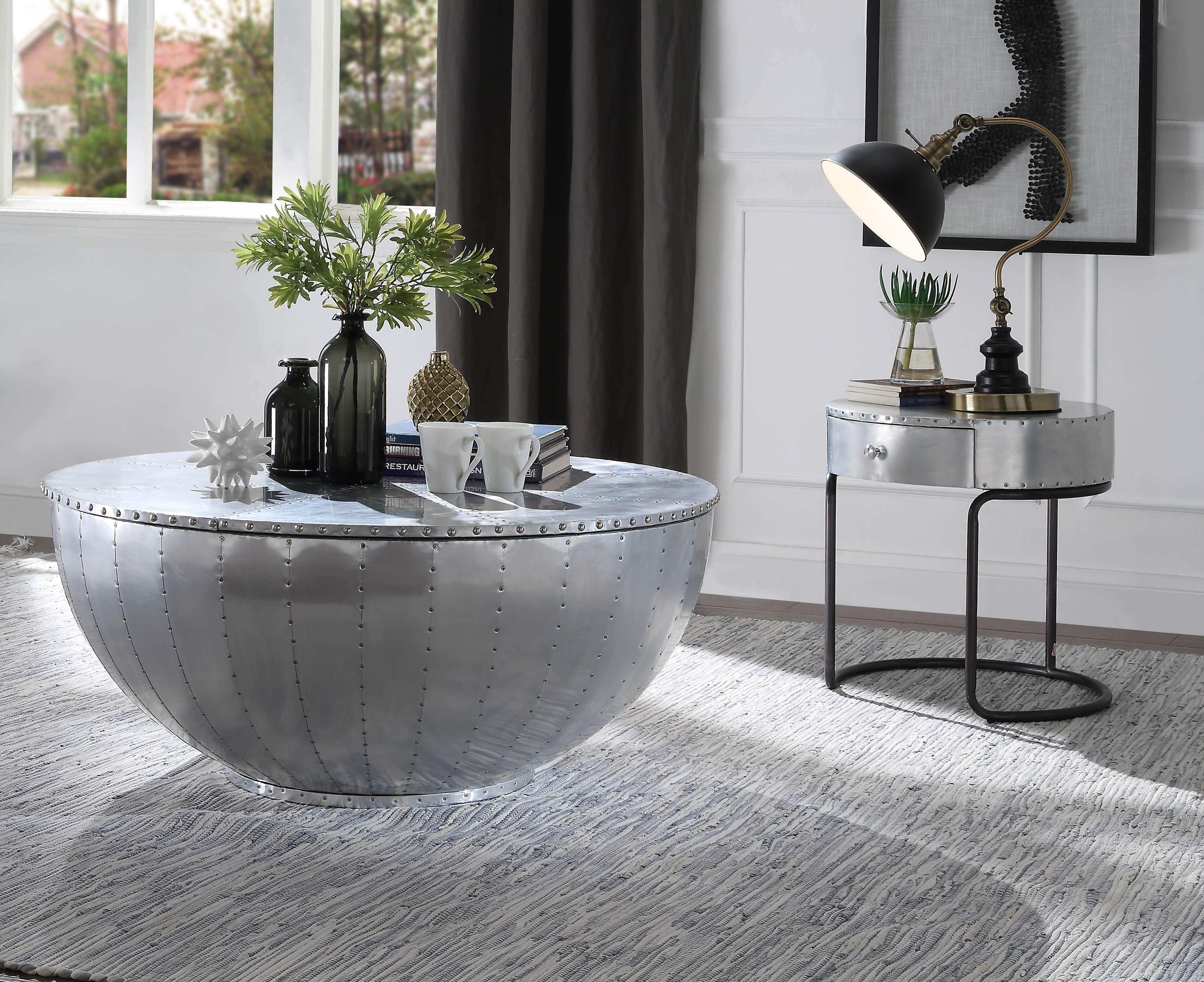 Brancaster Aluminum Coffee Table - Ideal Furniture (Fresno,CA)
