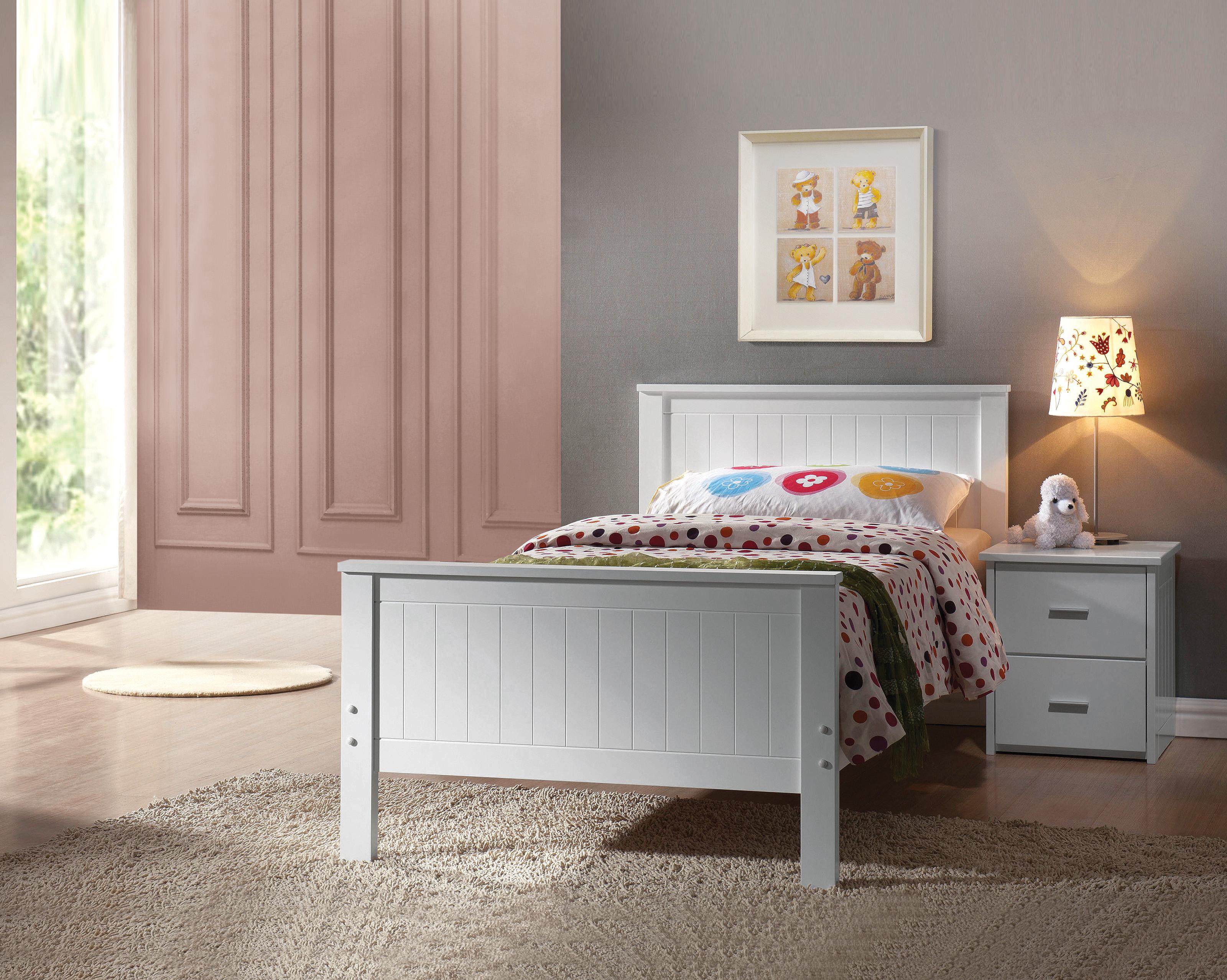 Bungalow White Twin Bed - Ideal Furniture (Fresno,CA)