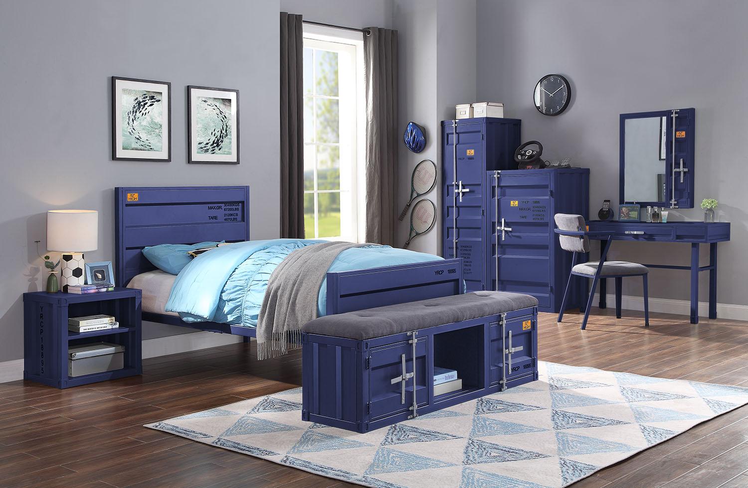 Cargo Blue Twin Bed - Ideal Furniture (Fresno,CA)