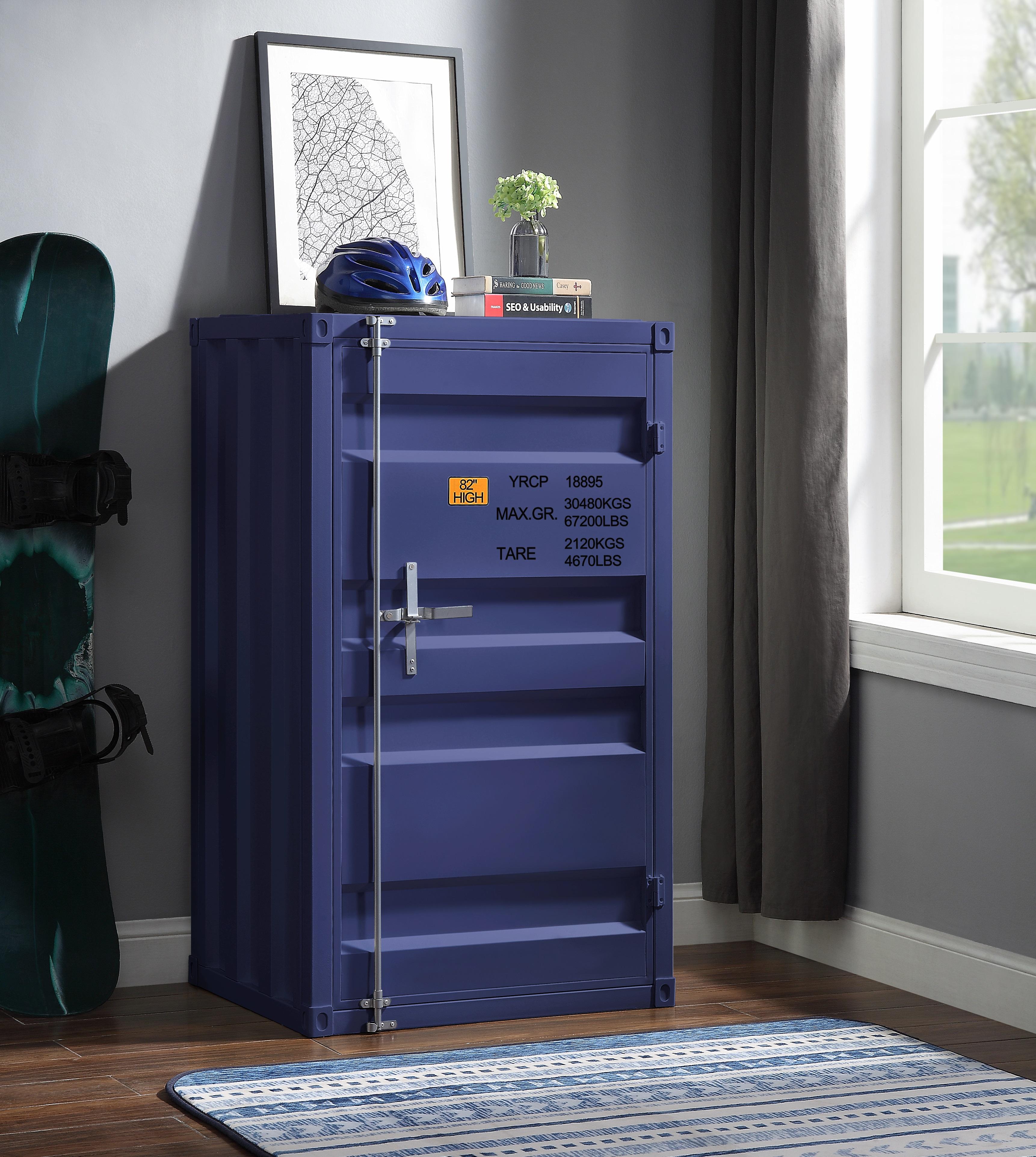 Cargo Blue Chest (Single Door) - Ideal Furniture (Fresno,CA)