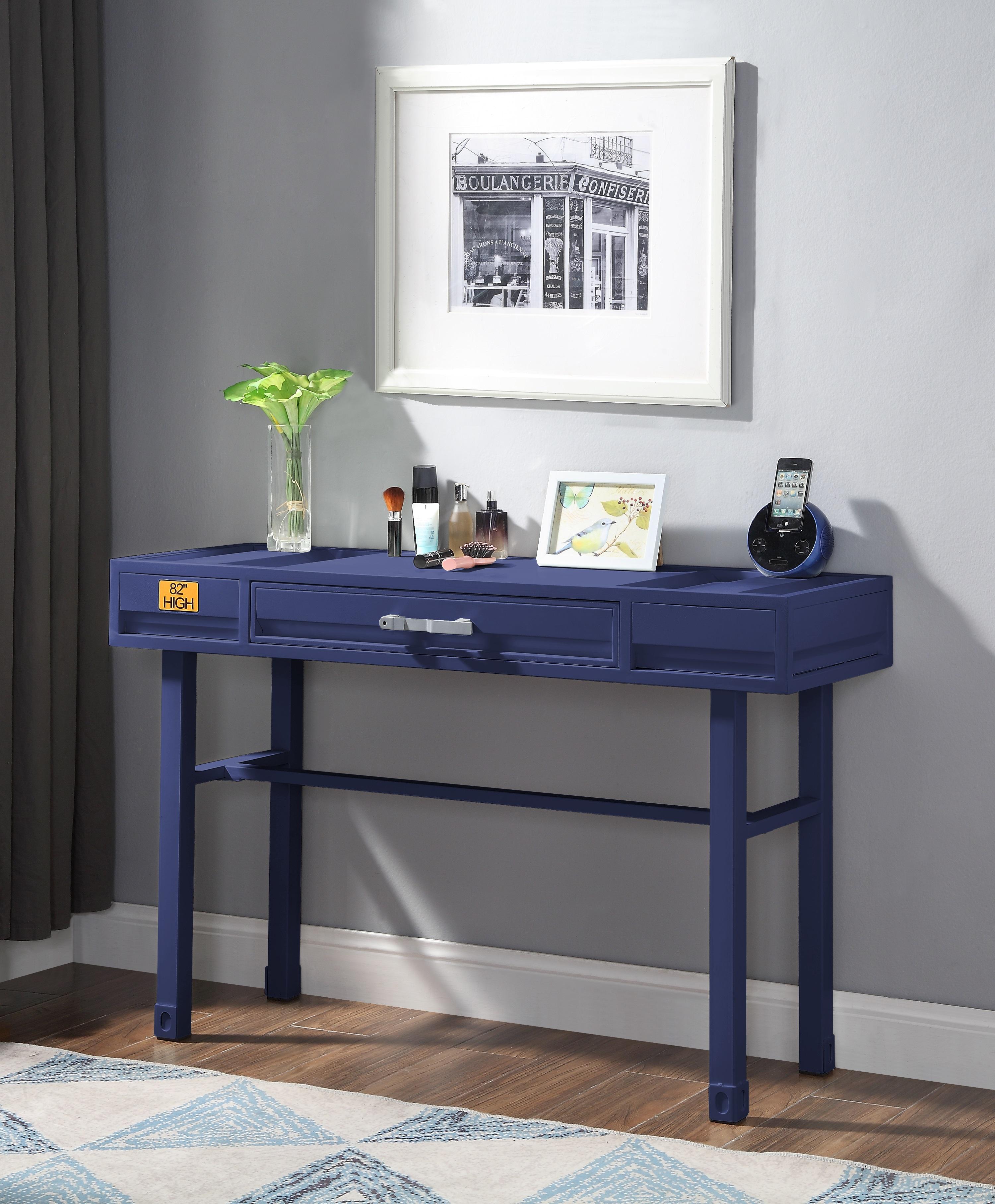 Cargo Blue Vanity Desk - Ideal Furniture (Fresno,CA)