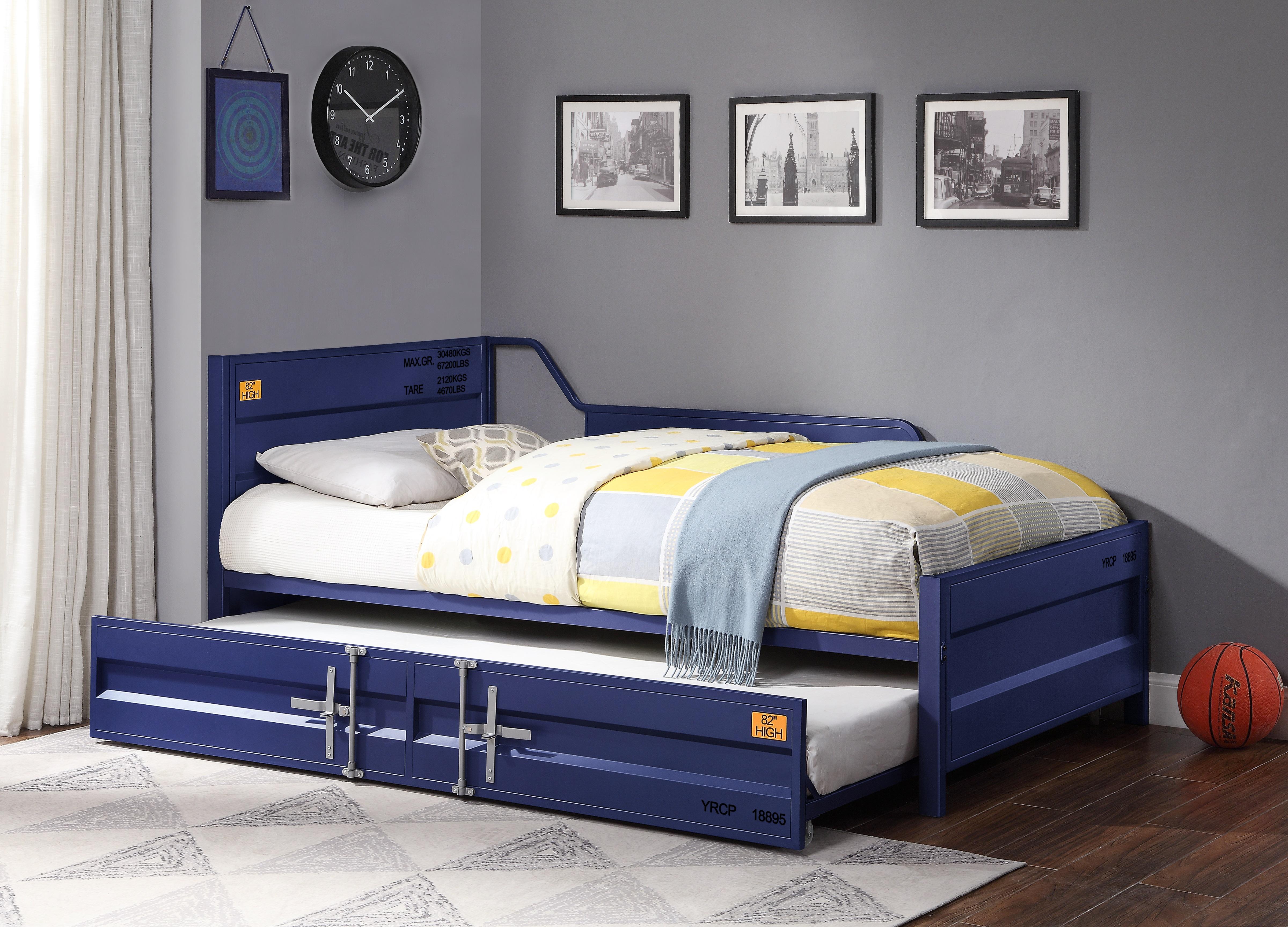 Cargo Blue Daybed & Trundle (Twin Size) - Ideal Furniture (Fresno,CA)