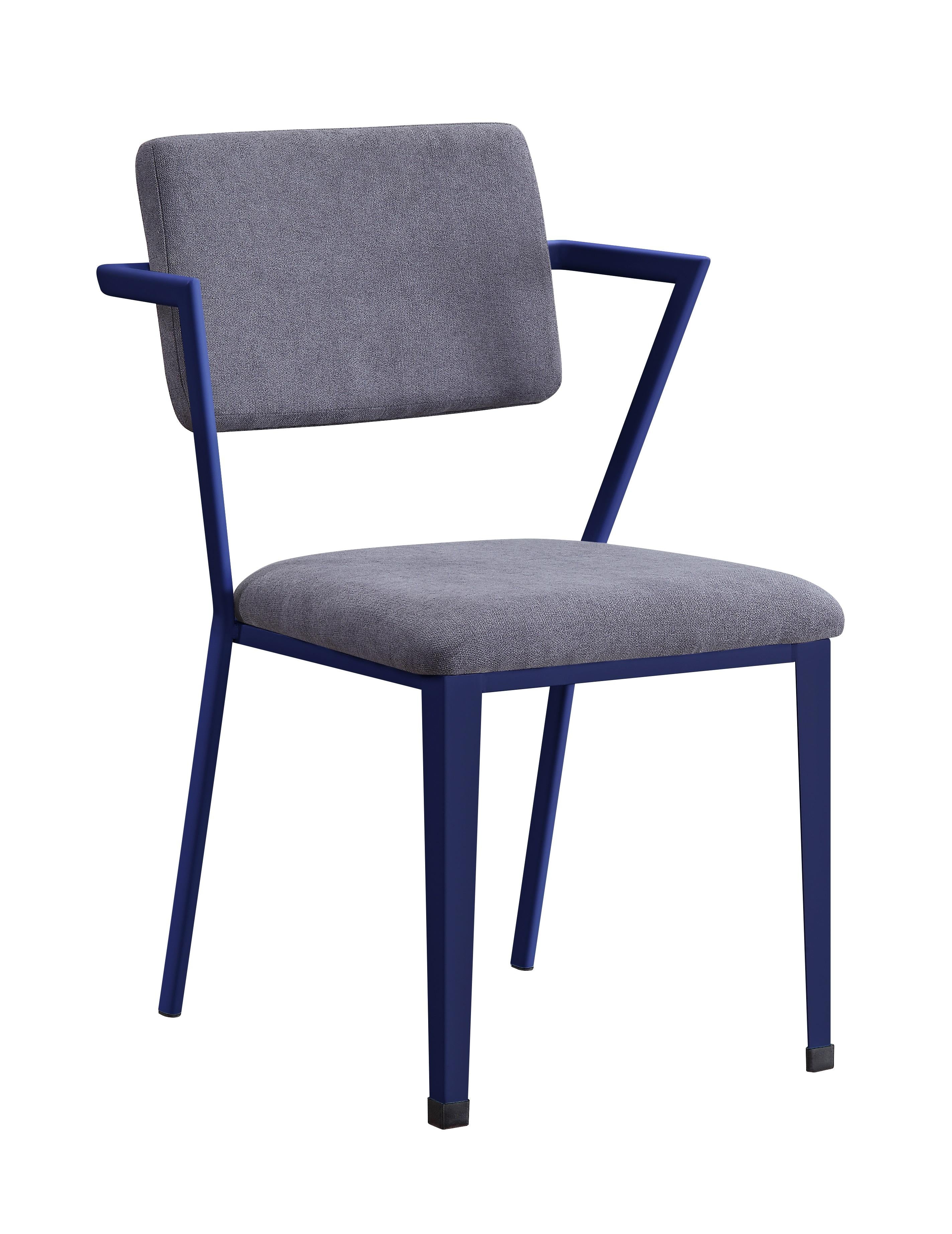 Cargo Gray Fabric & Blue Chair - Ideal Furniture (Fresno,CA)