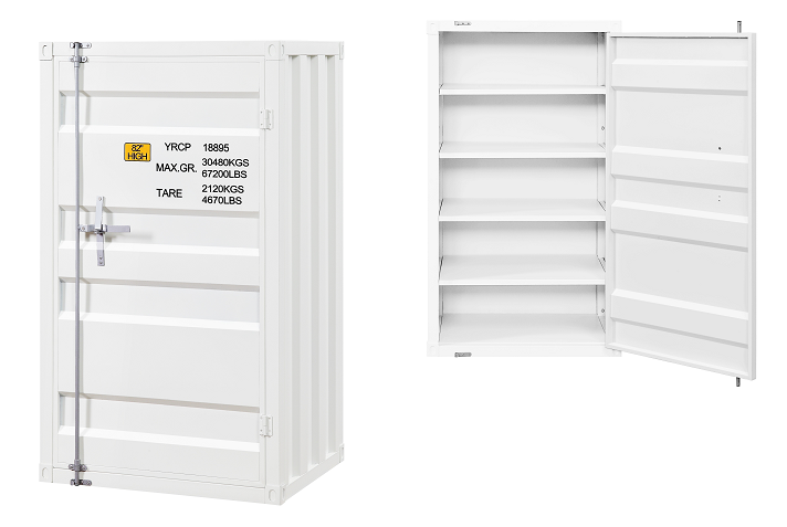 Cargo White Chest (Single Door) - Ideal Furniture (Fresno,CA)