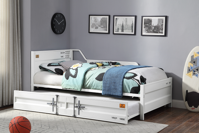 Cargo White Daybed & Trundle (Twin Size) - Ideal Furniture (Fresno,CA)