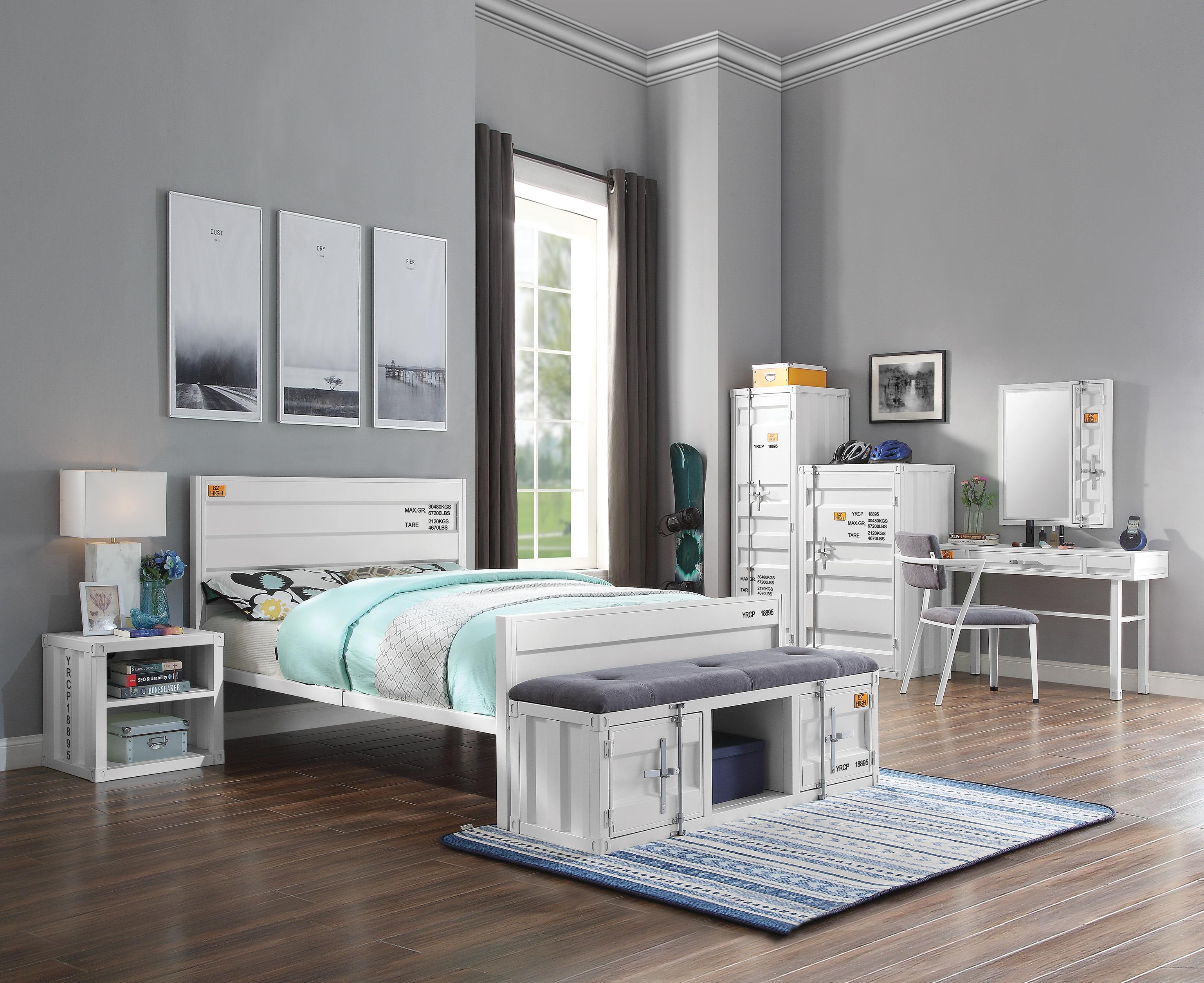 Cargo White Full Bed - Ideal Furniture (Fresno,CA)