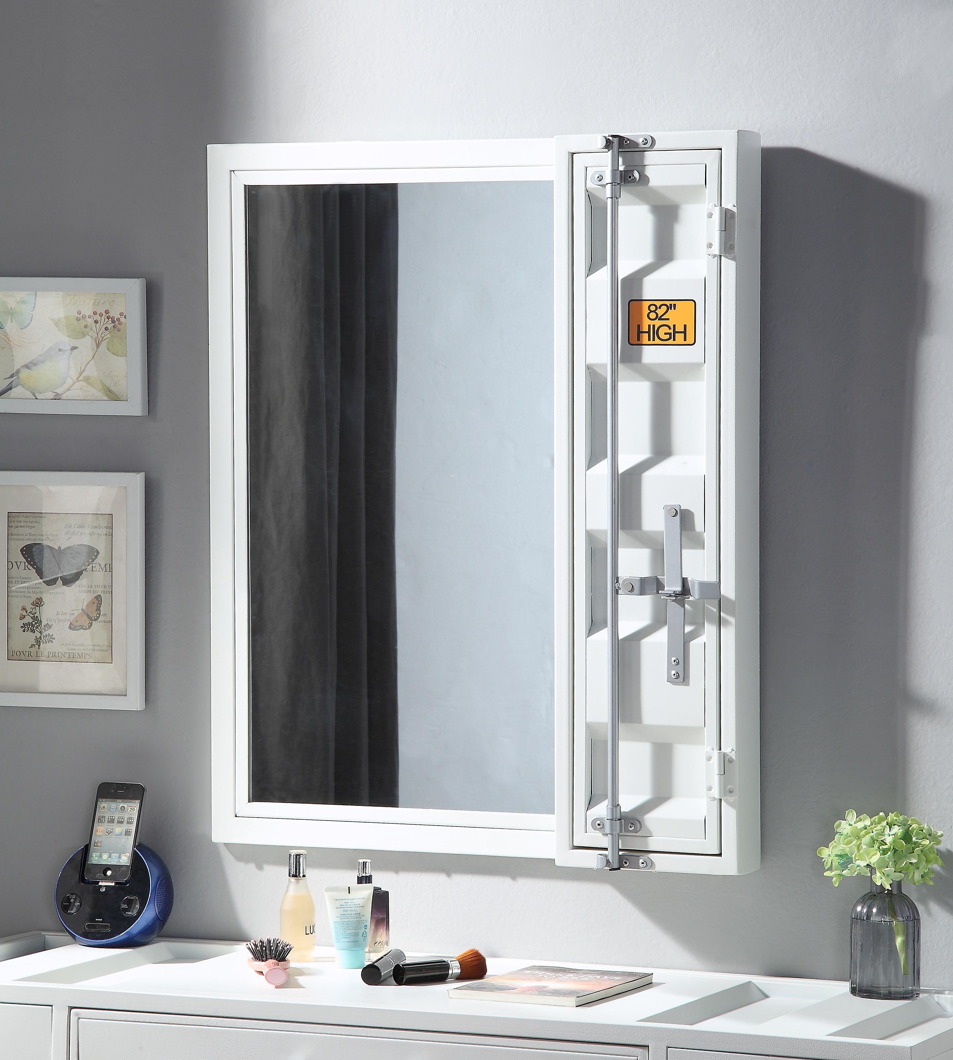 Cargo White Vanity Mirror - Ideal Furniture (Fresno,CA)