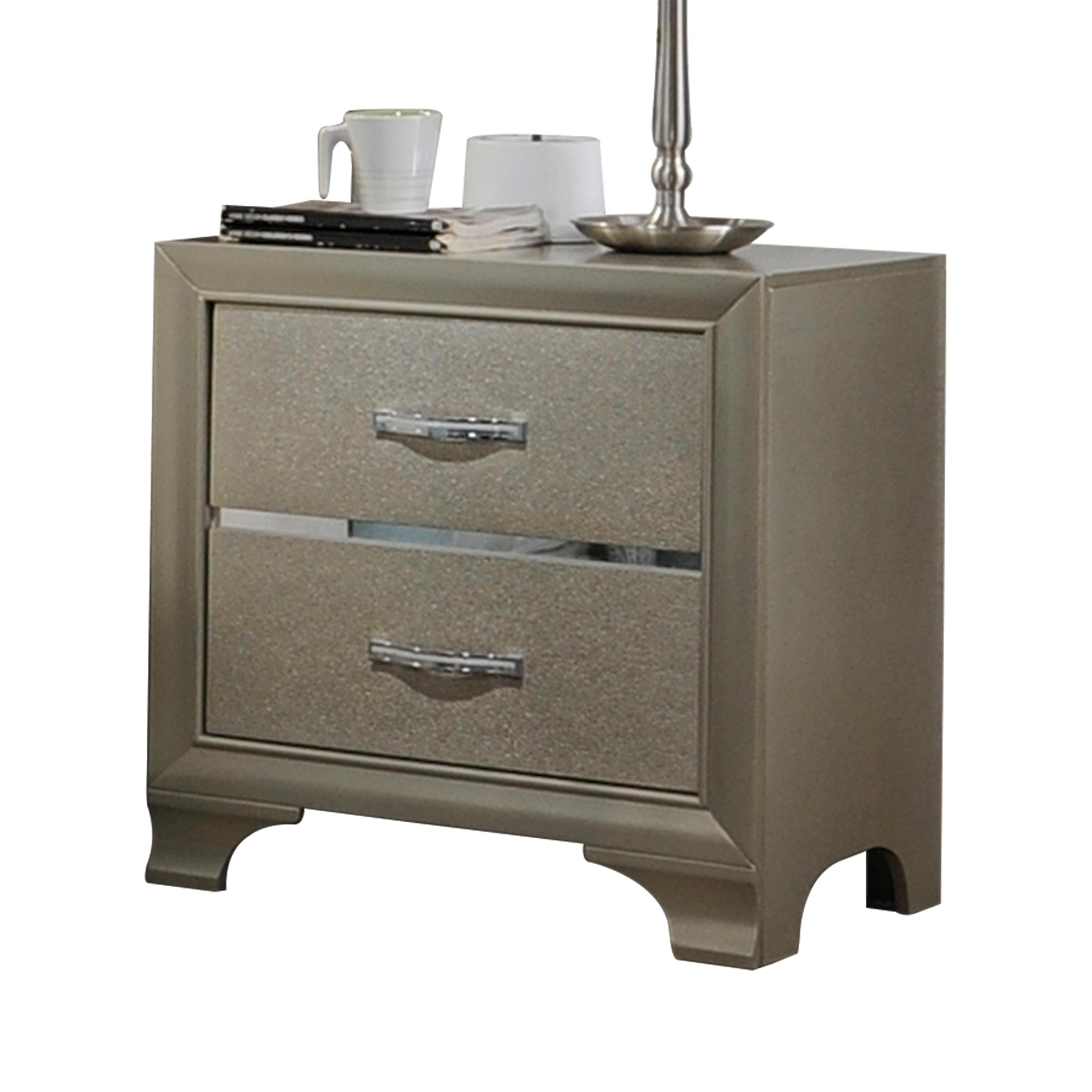Carine Champagne Nightstand - Ideal Furniture (Fresno,CA)