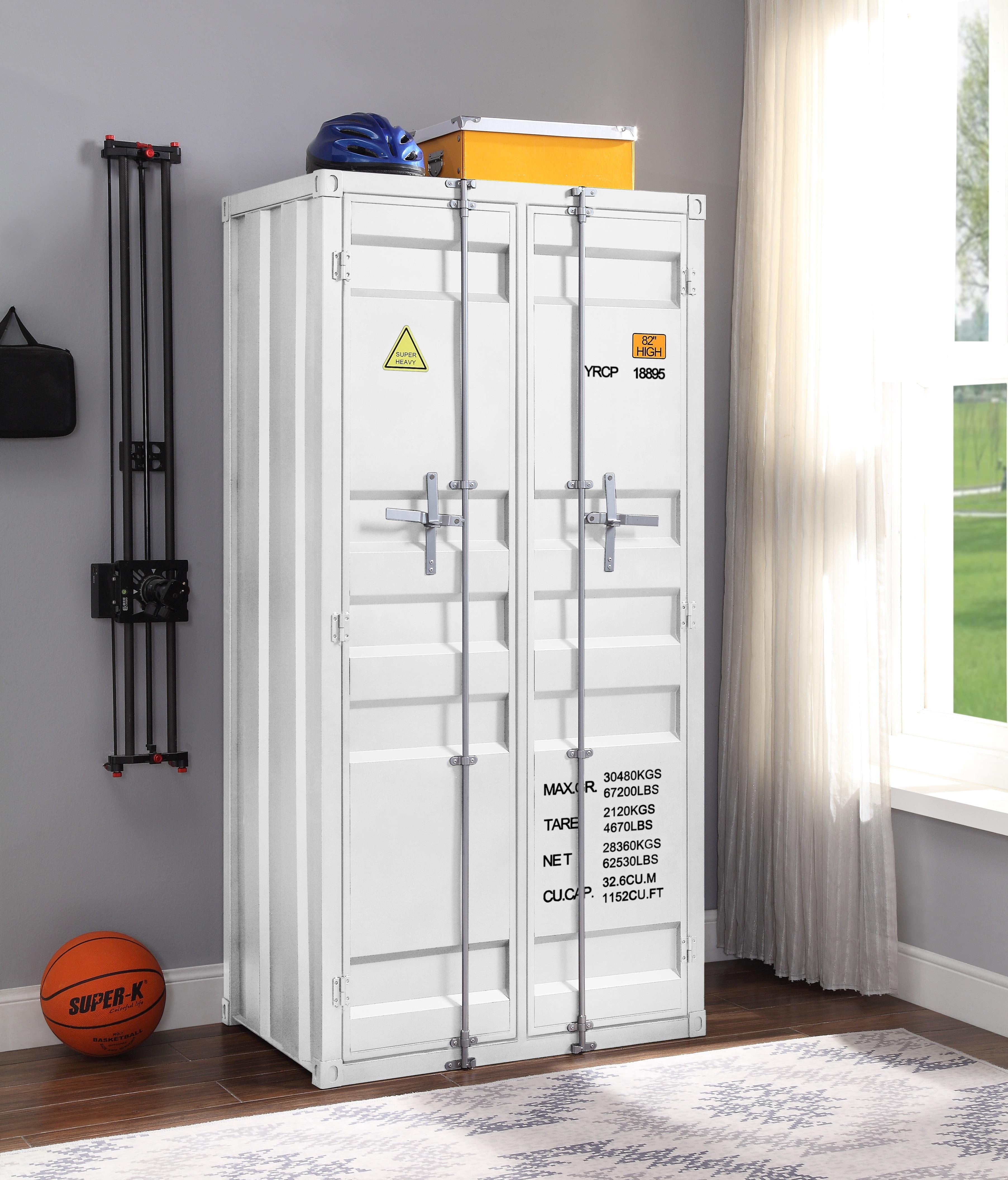 Cargo White Wardrobe (Double Door) - Ideal Furniture (Fresno,CA)