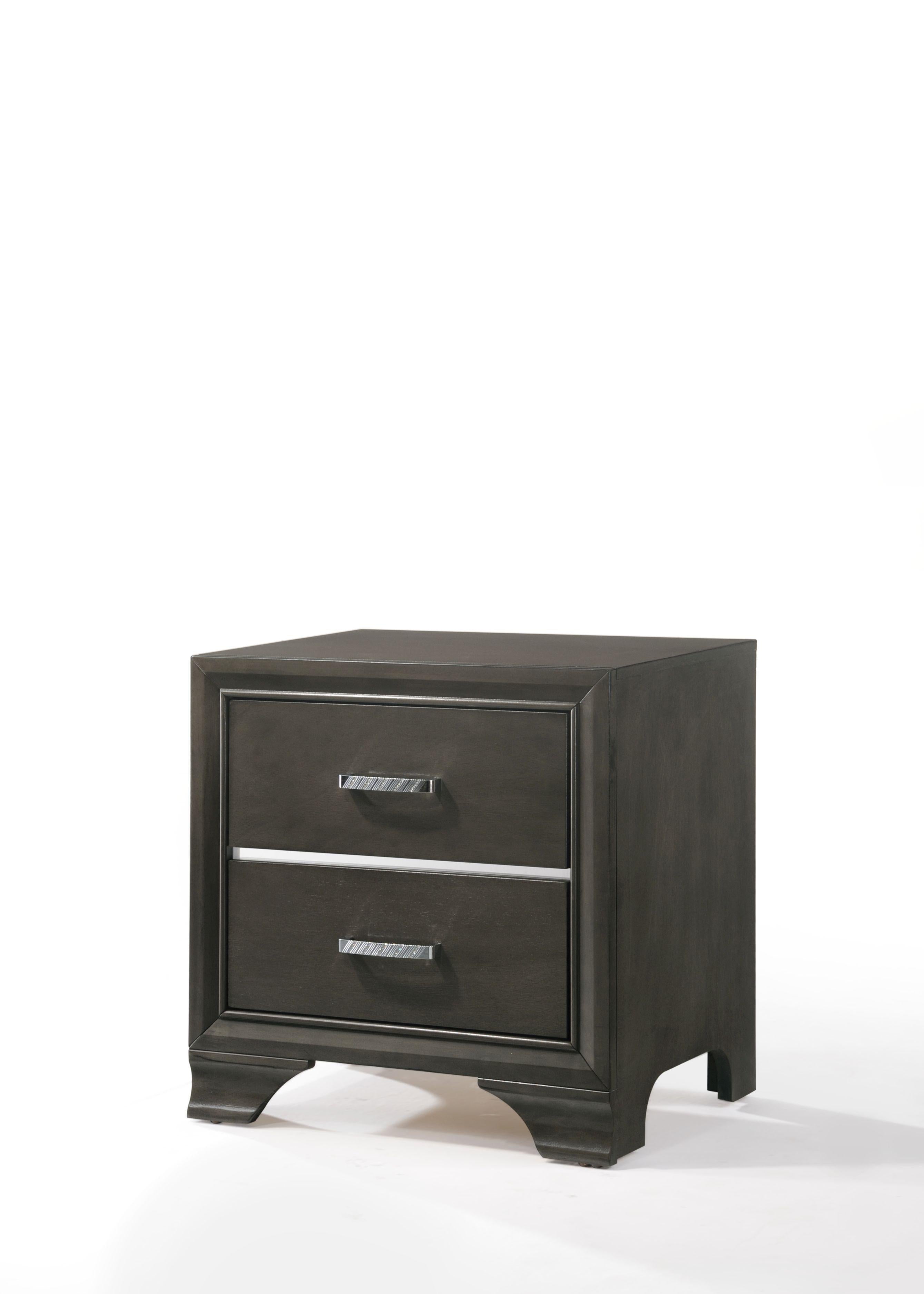 Carine II Gray Nightstand - Ideal Furniture (Fresno,CA)