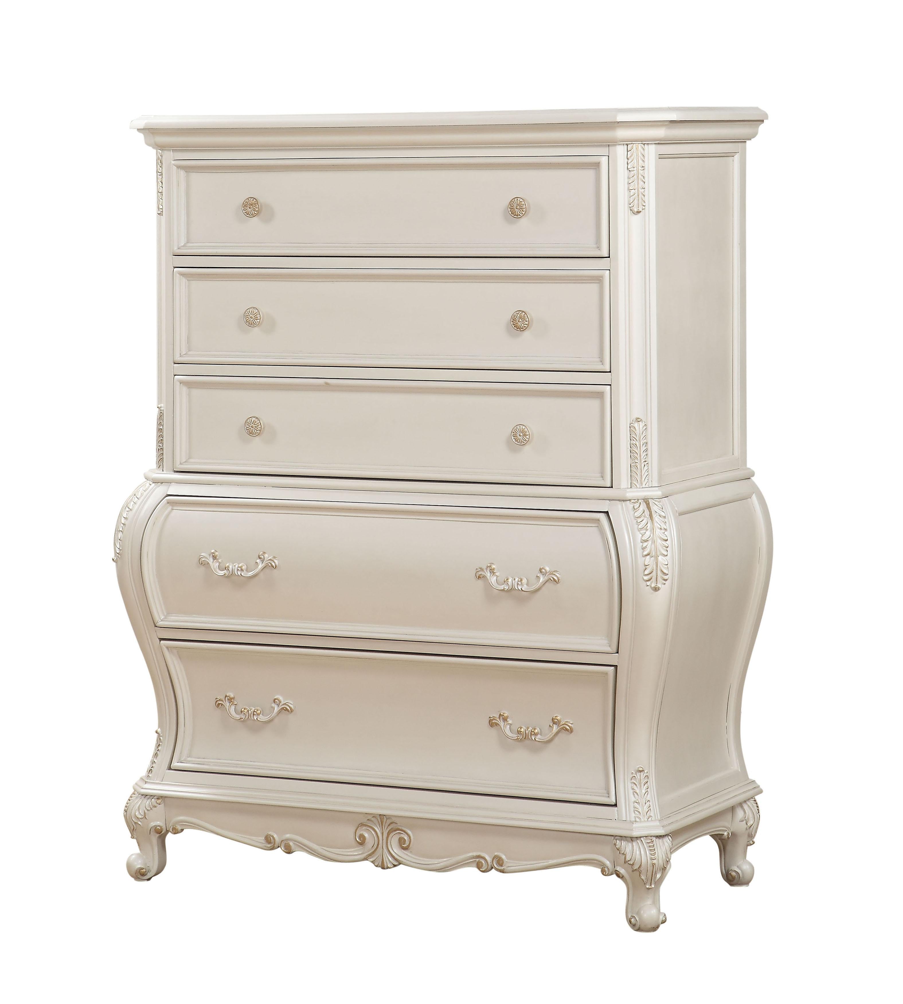 Chantelle Pearl White Chest - Ideal Furniture (Fresno,CA)