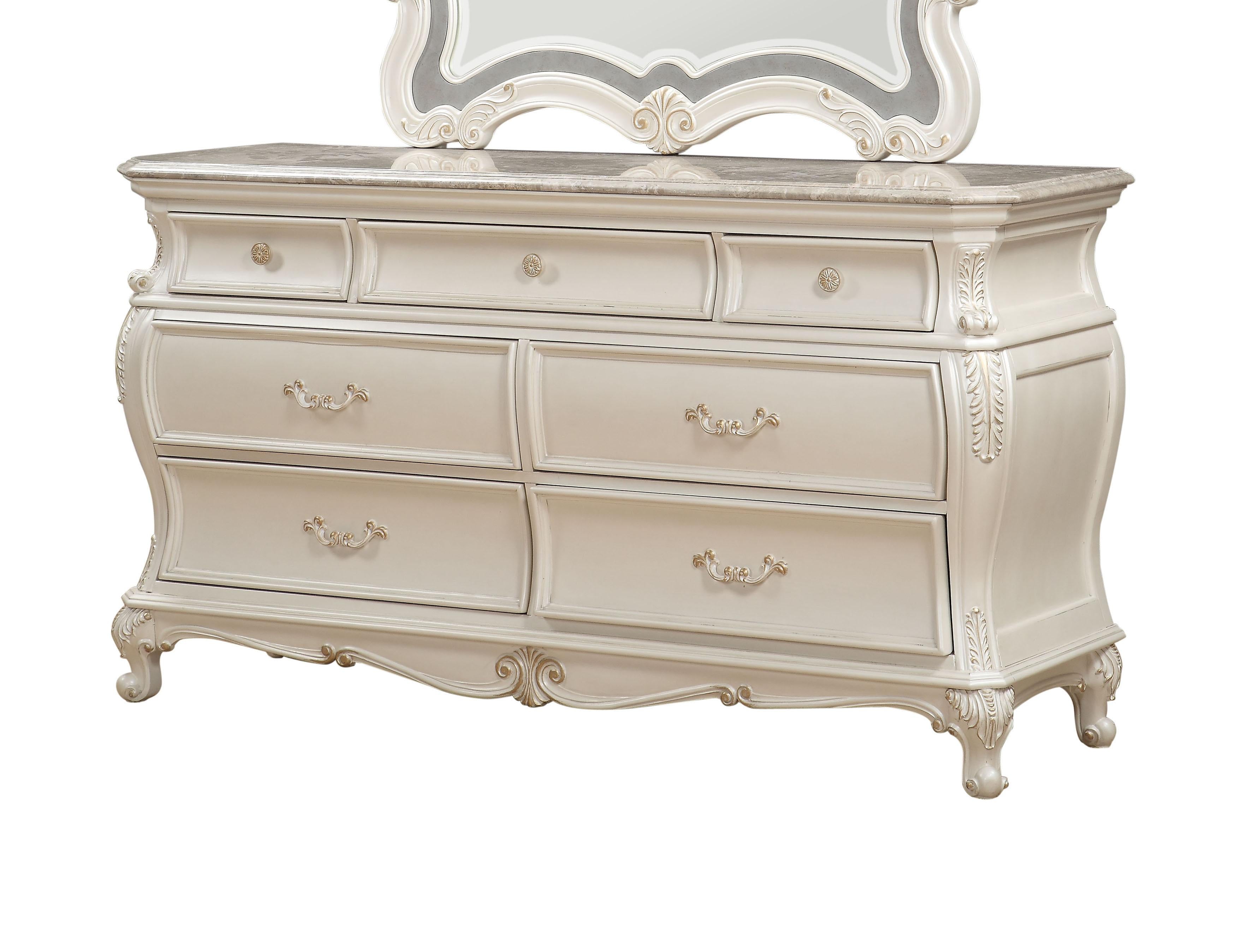 Chantelle Pearl White Dresser - Ideal Furniture (Fresno,CA)