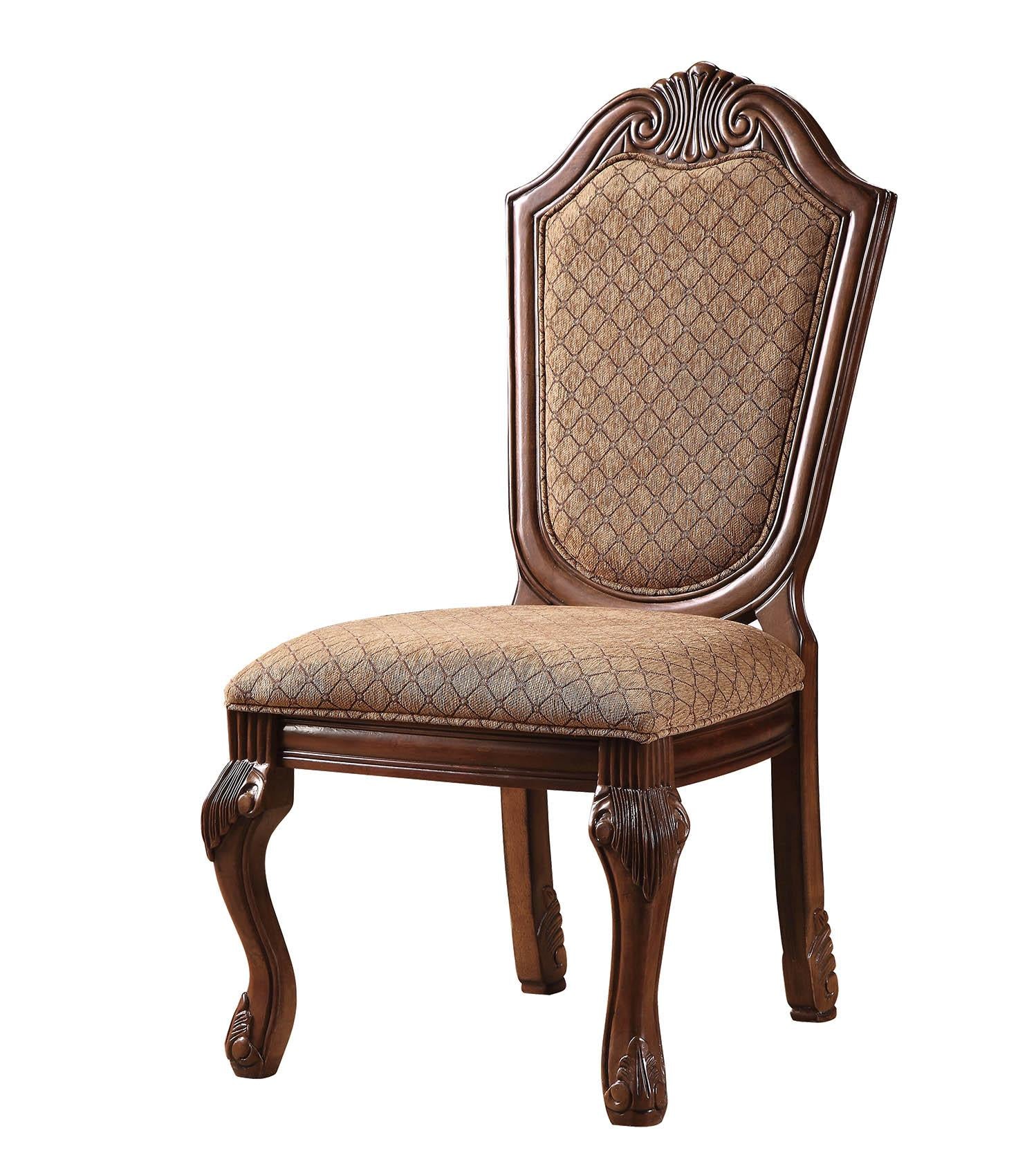 Chateau De Ville Fabric & Cherry Side Chair - Ideal Furniture (Fresno,CA)