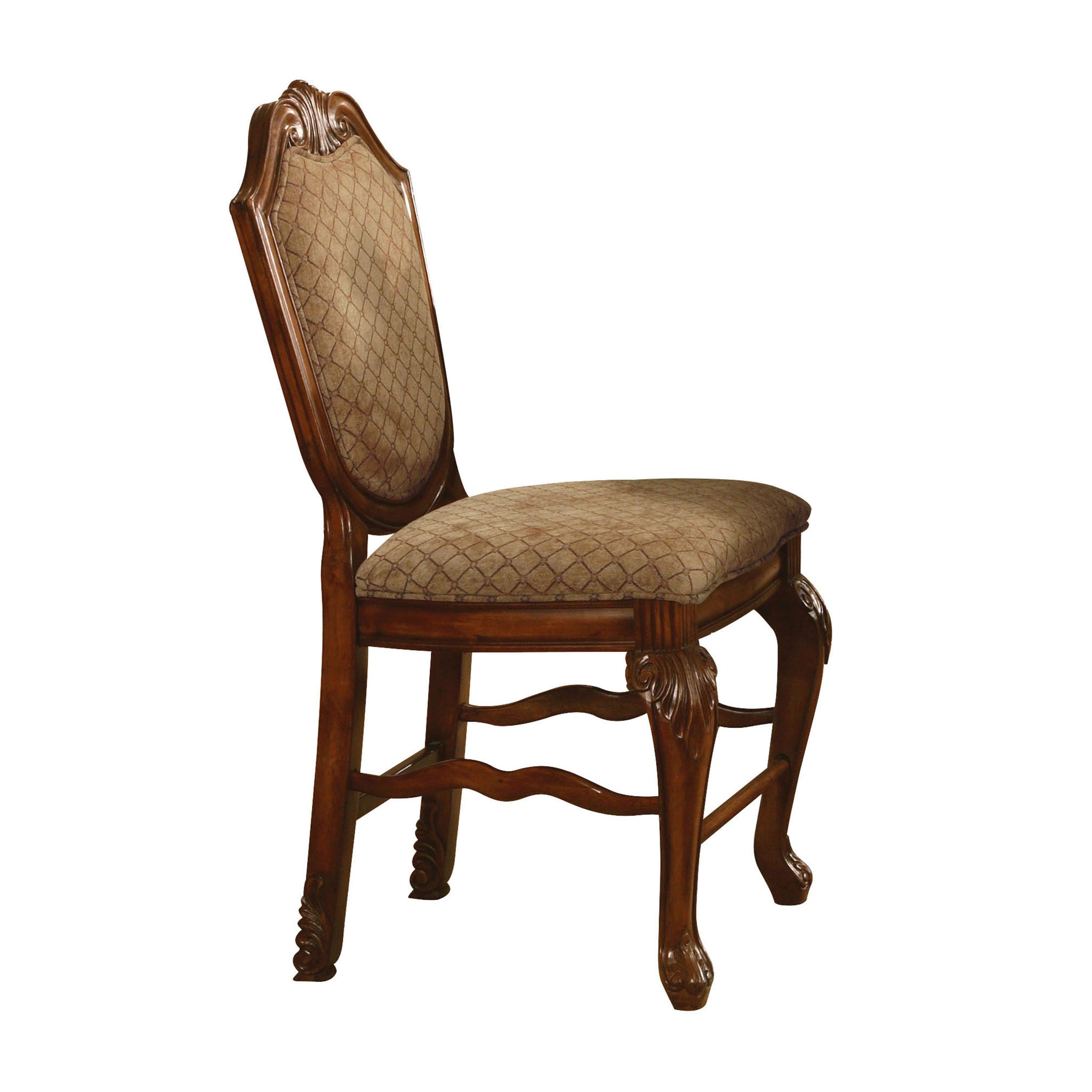 Chateau De Ville Fabric & Cherry Counter Height Chair - Ideal Furniture (Fresno,CA)