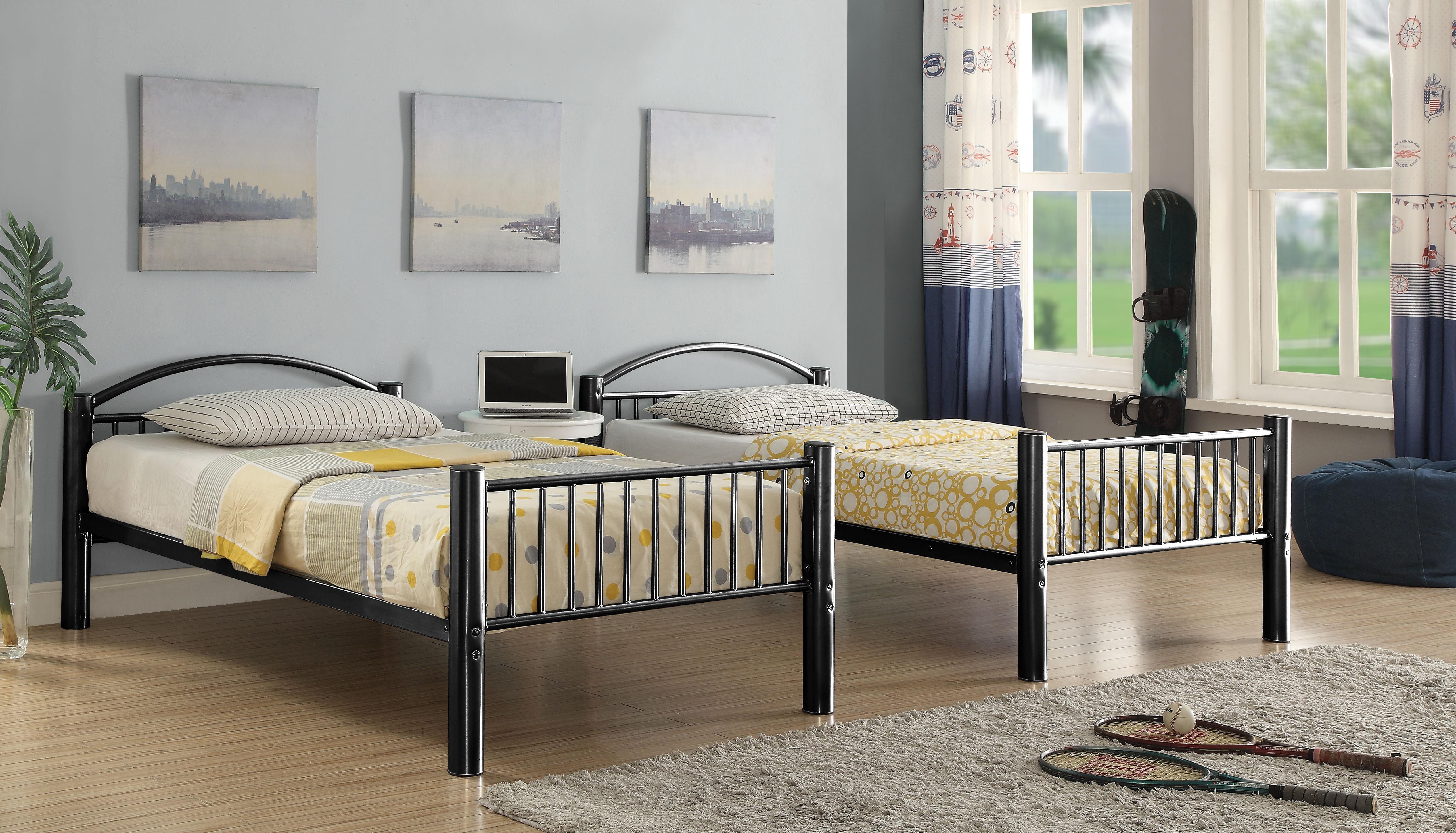 Cayelynn Black Bunk Bed (Twin/Twin) - Ideal Furniture (Fresno,CA)